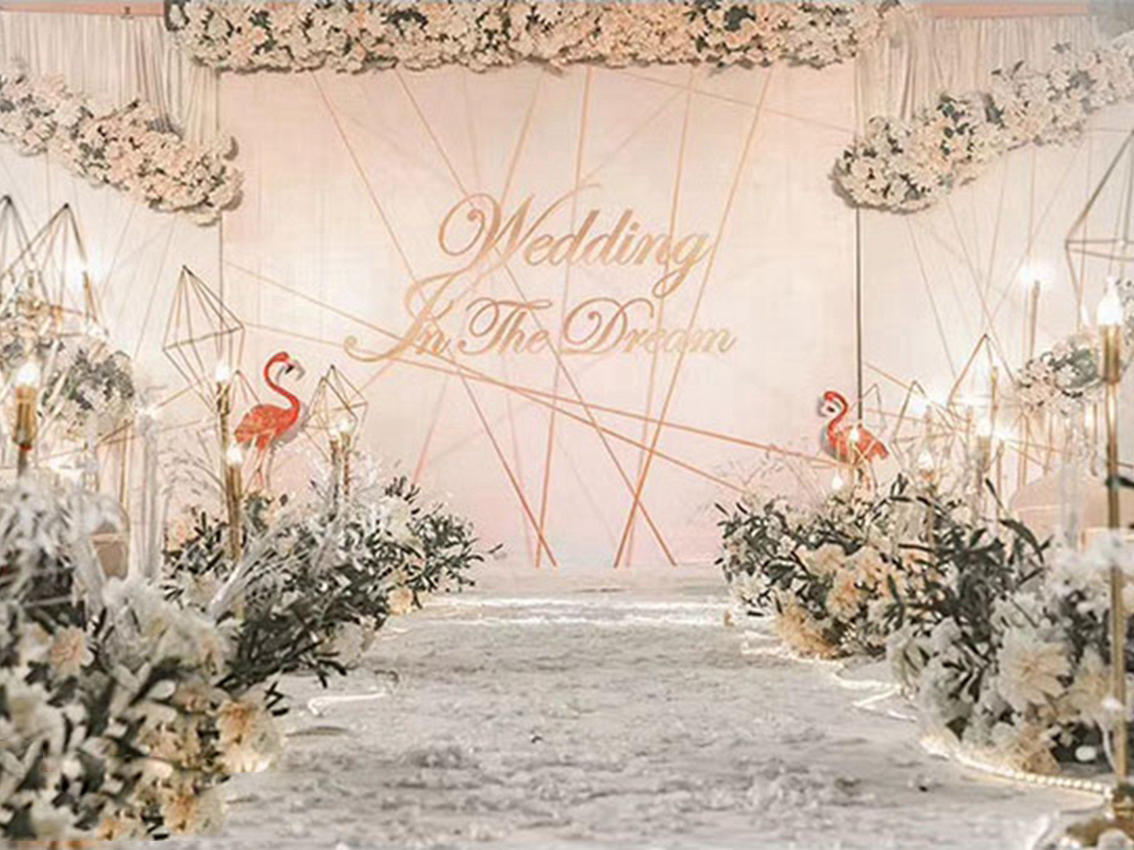 【花海阁婚礼企划】香槟色大气婚礼布置