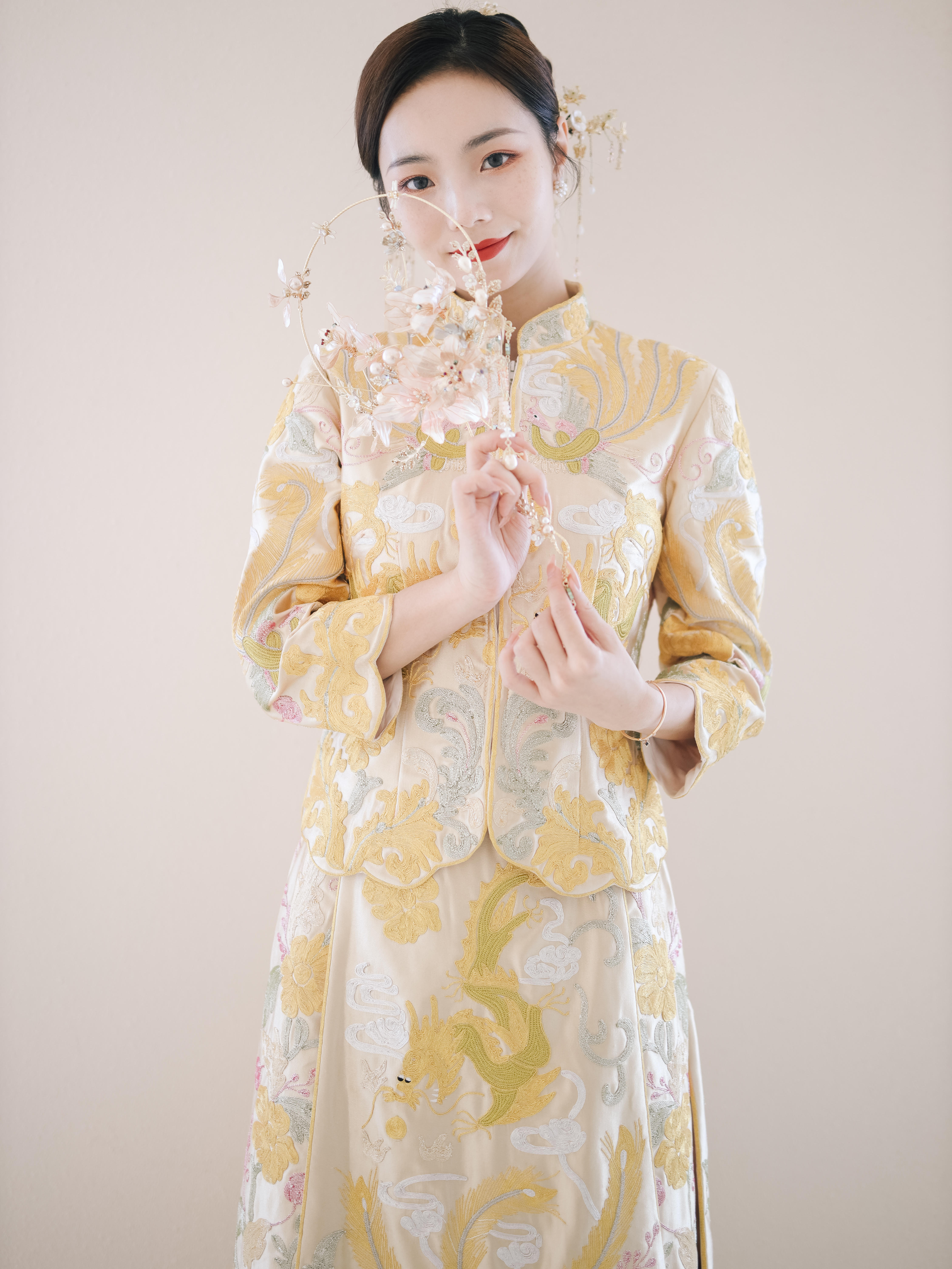蘭羽婚纱 【经典缎面】超值9件套