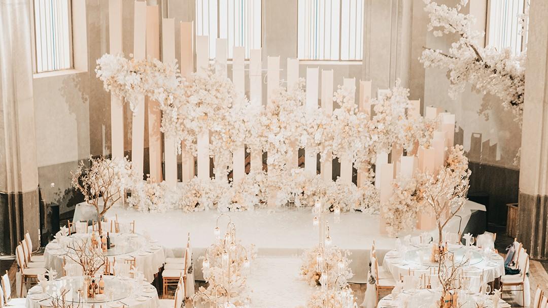 昆明1903法式教堂香槟色几何简约高级唯美婚礼