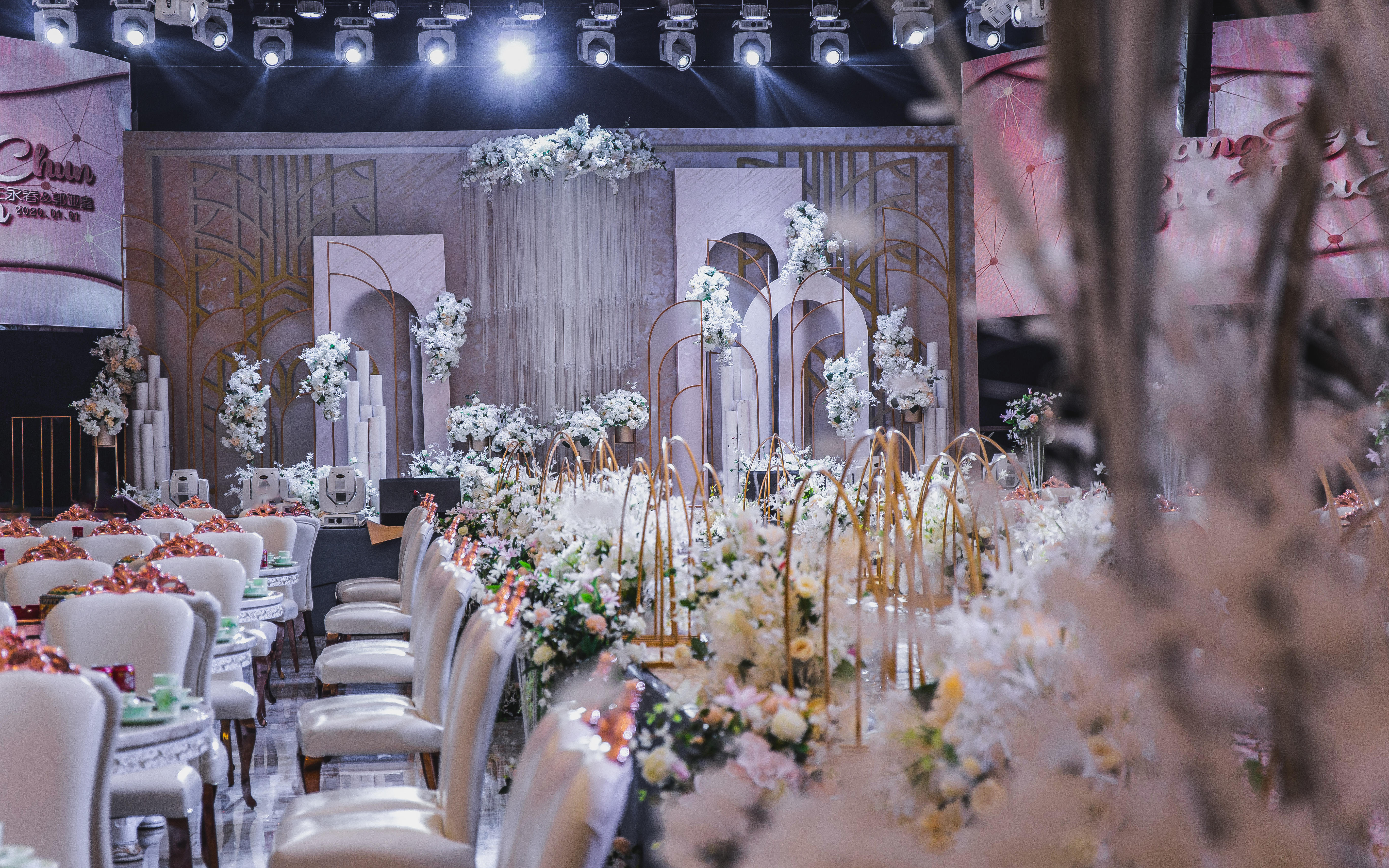 爱施诺婚礼/香槟色/月光皎洁