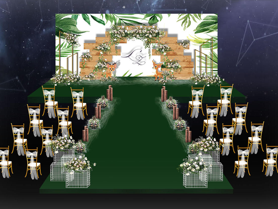 小型室内 户外草坪婚礼