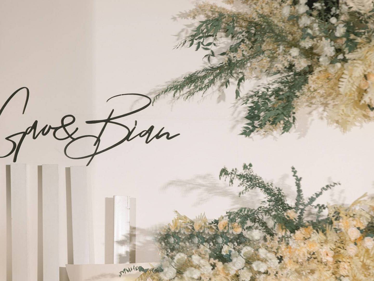 【芳菲韩潮】香槟色韩式婚礼花艺设计效果满分