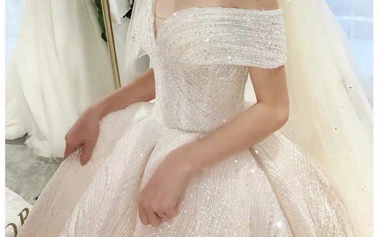 CHIC-FAFA [一字肩超闪主纱]