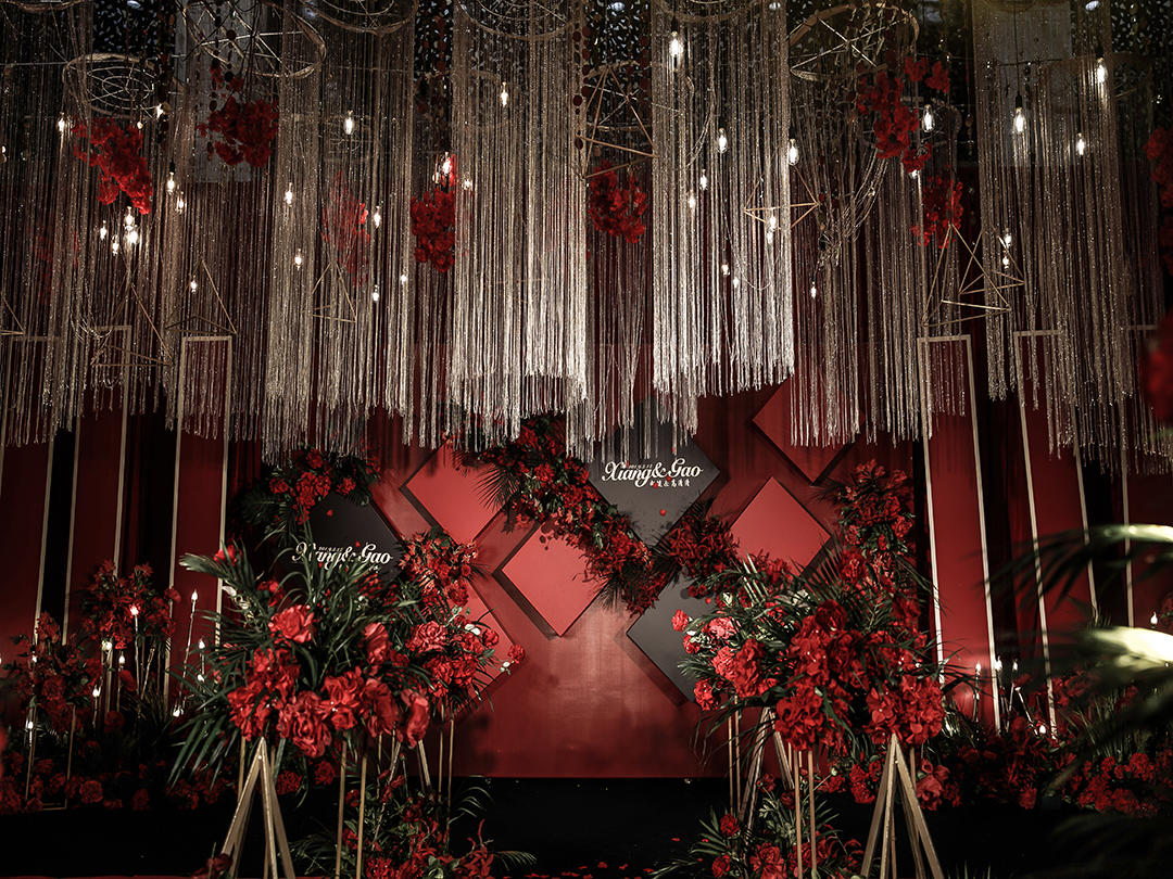 【美若丹尔】最热门黑红撞色金属风系列婚礼