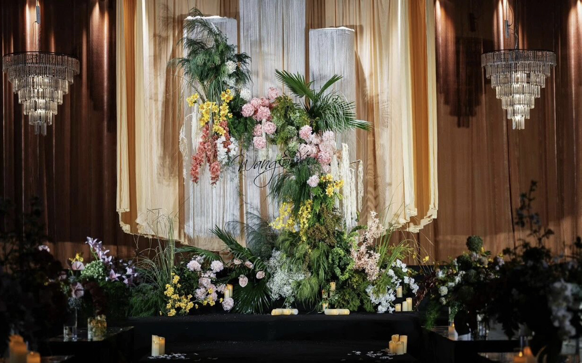 香檳色線簾主題婚禮