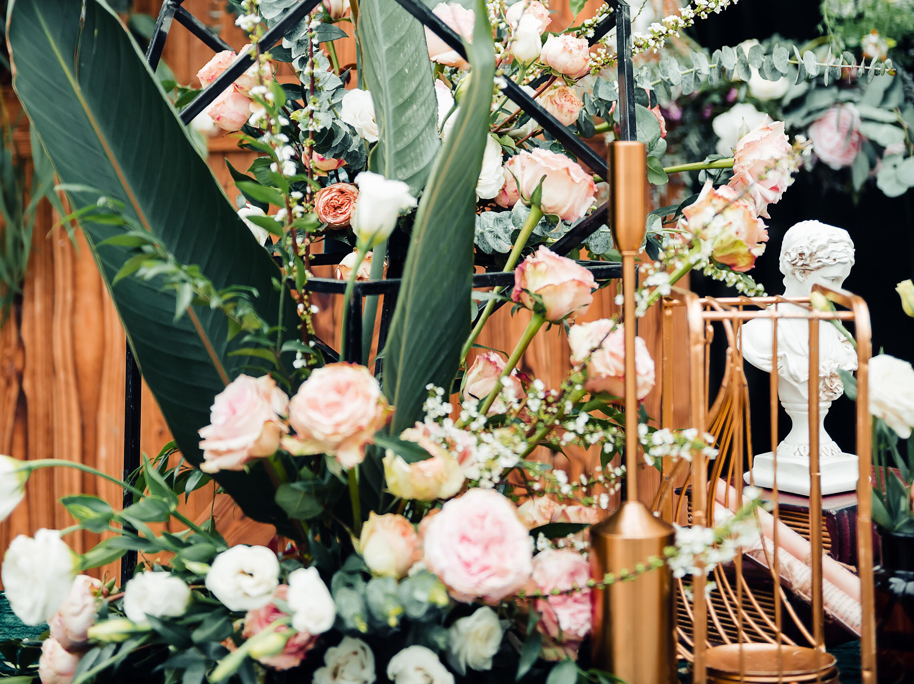 【萧山埃菲尔婚庆】粉绿色森系婚礼