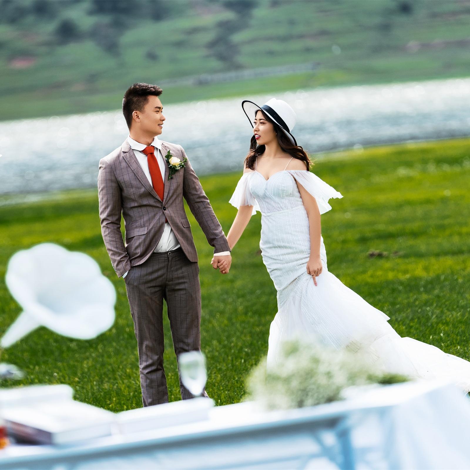 美泽伦婚纱照青海湖，茶卡，沙岛