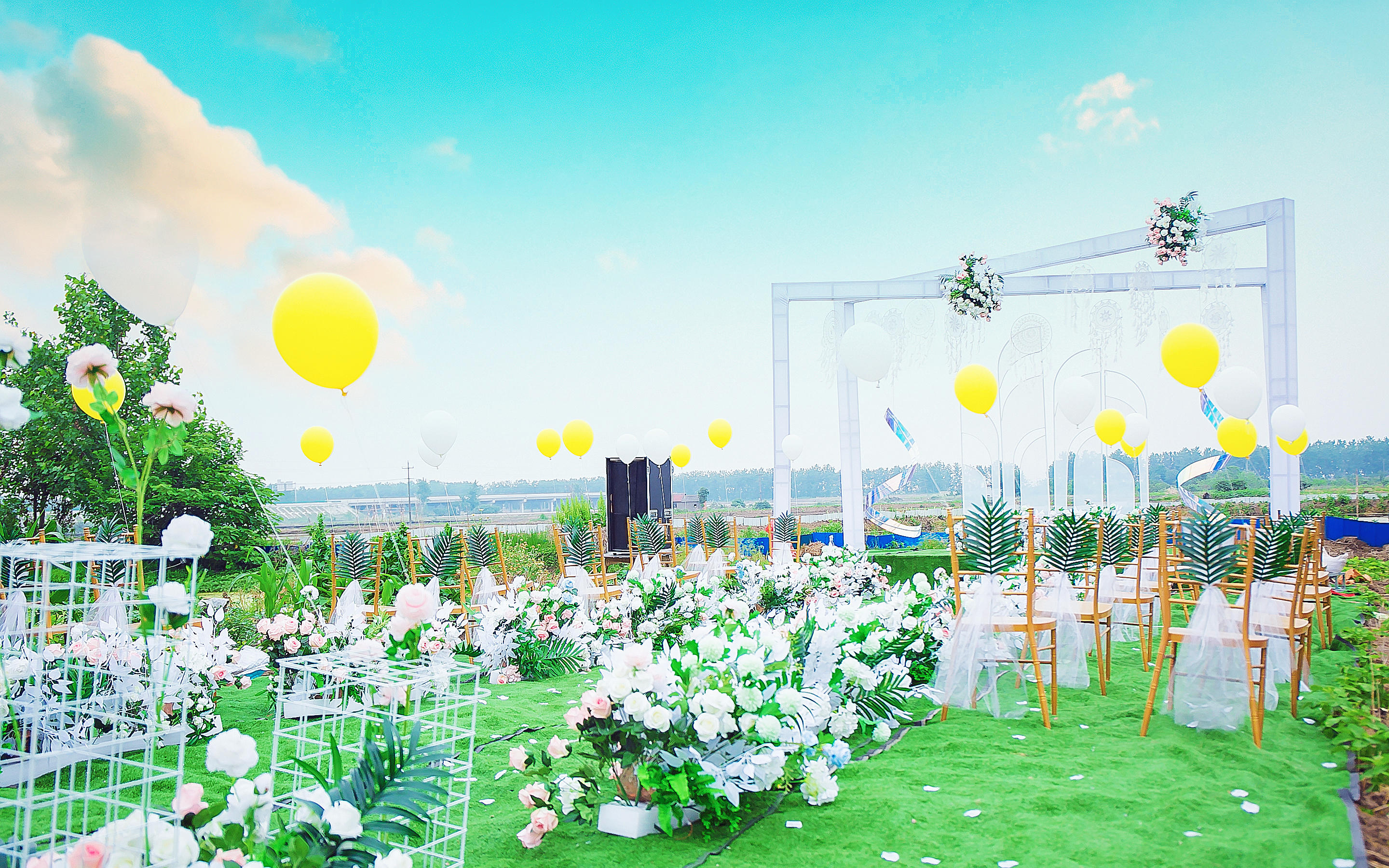 户外·婚礼，小清新白色婚礼系，时尚又温柔。