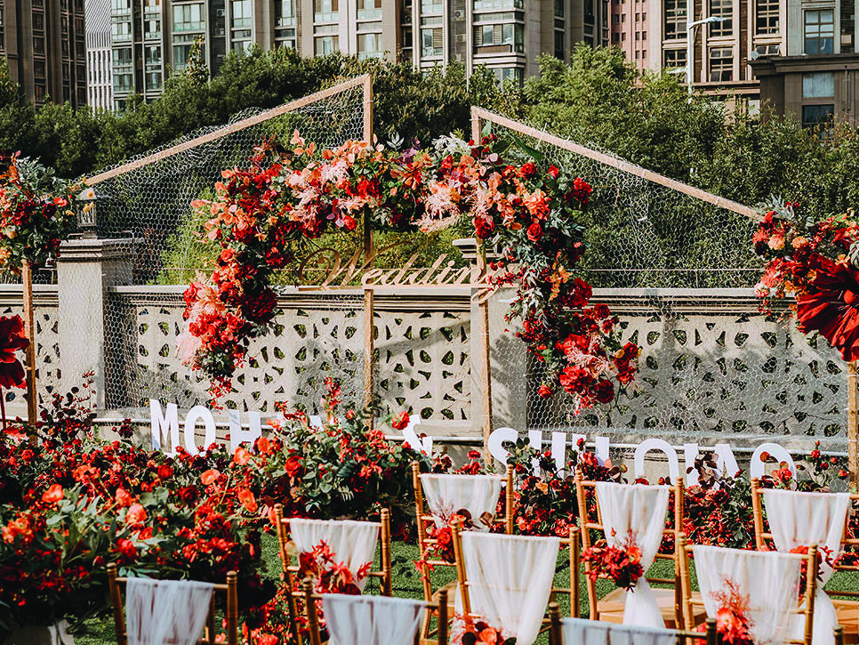 【秋季爆款】莫兰迪红大气婚礼