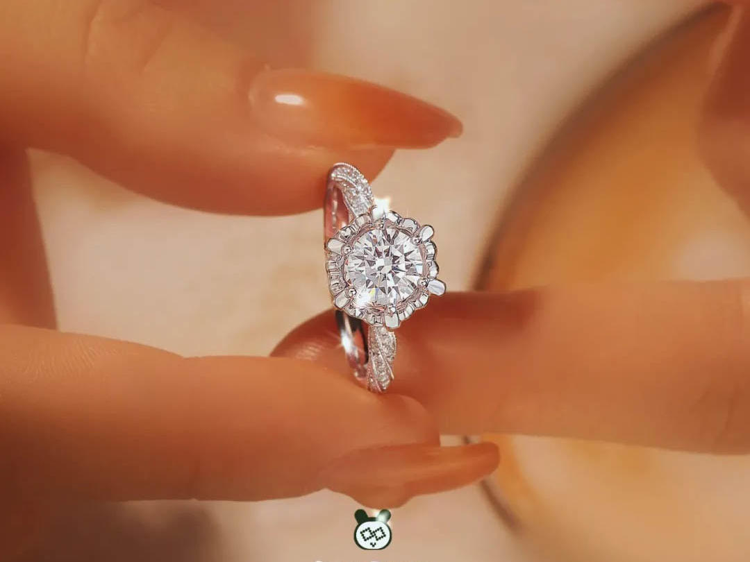 【手捧银星】30分显大结婚钻戒
