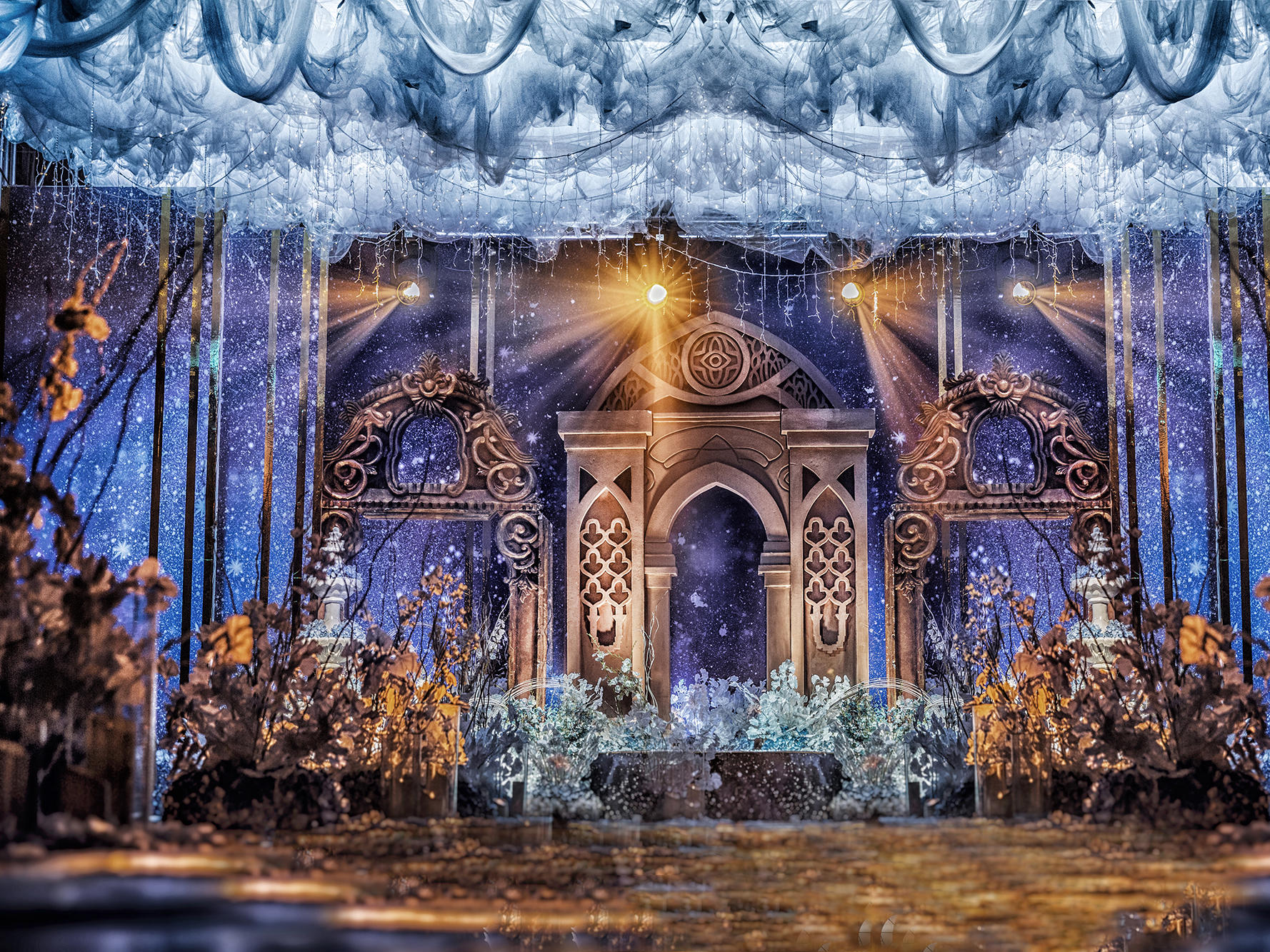 2019热门蓝金色欧式婚礼