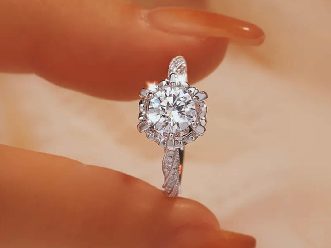 【手捧银星】30分显大结婚钻戒