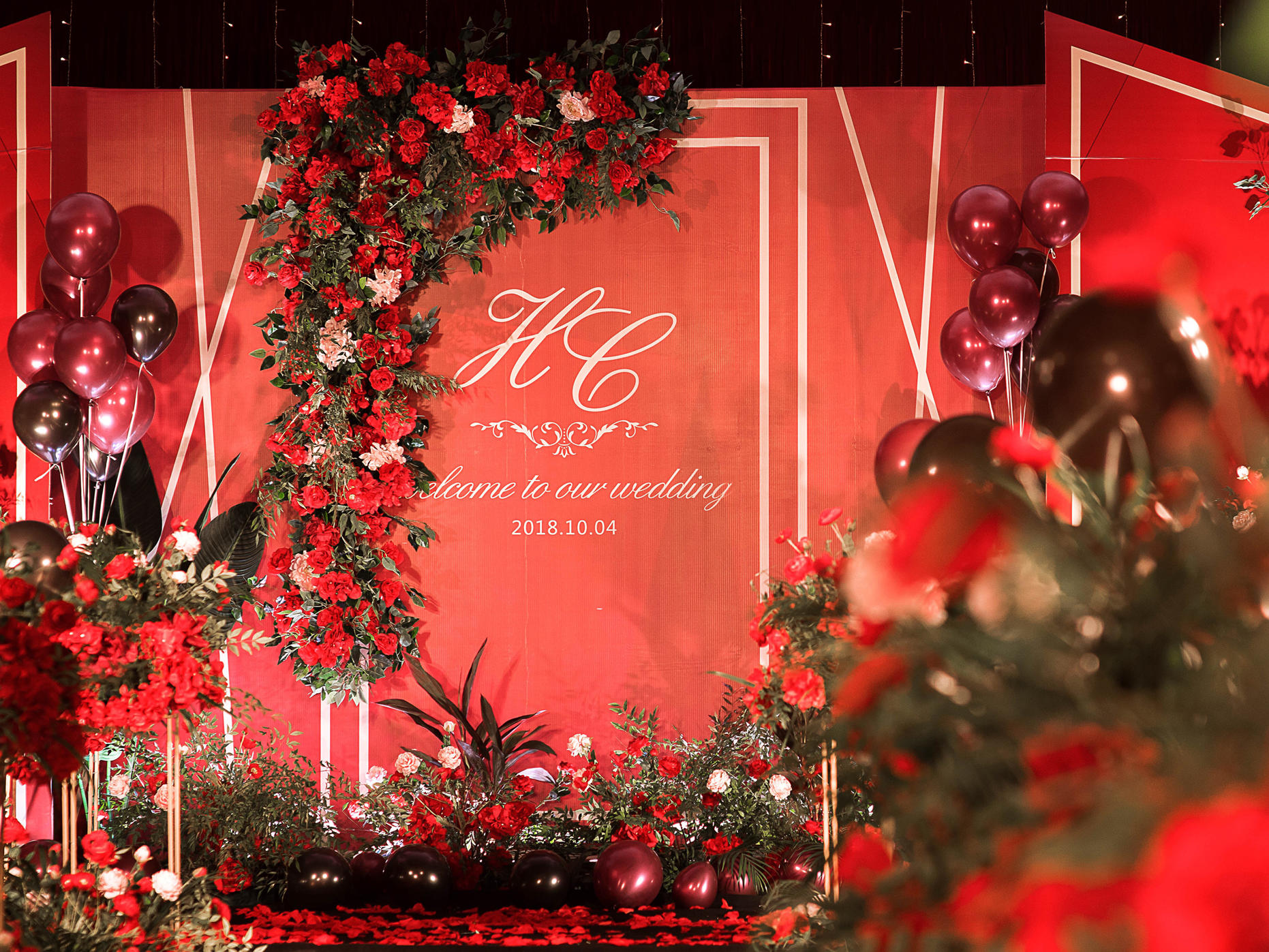 美诺婚礼私人定制红金碰撞永裕爱河