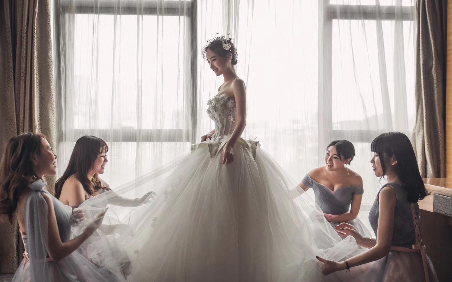 当天新娘森系迎宾纱仪式纱分享