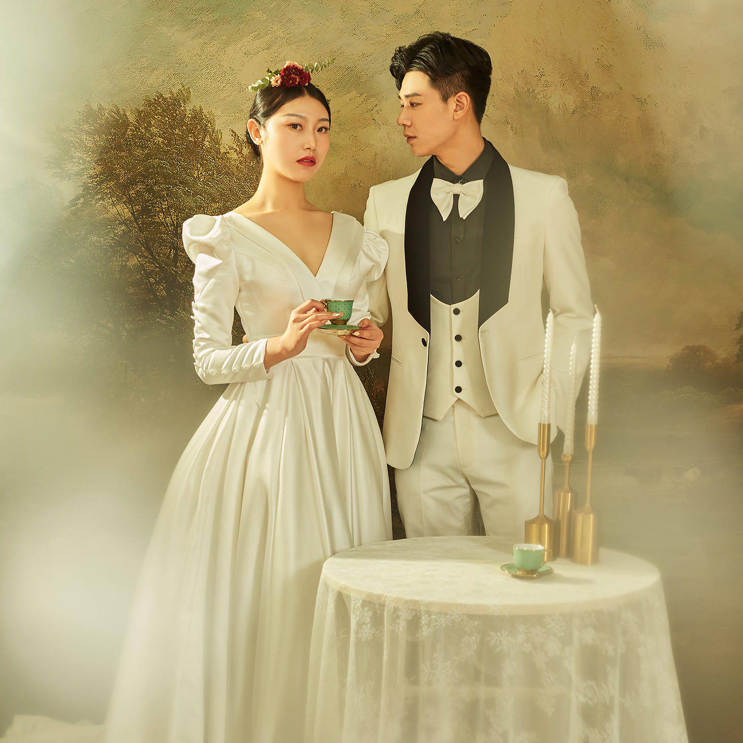 爱情海婚纱摄影复古油画系列