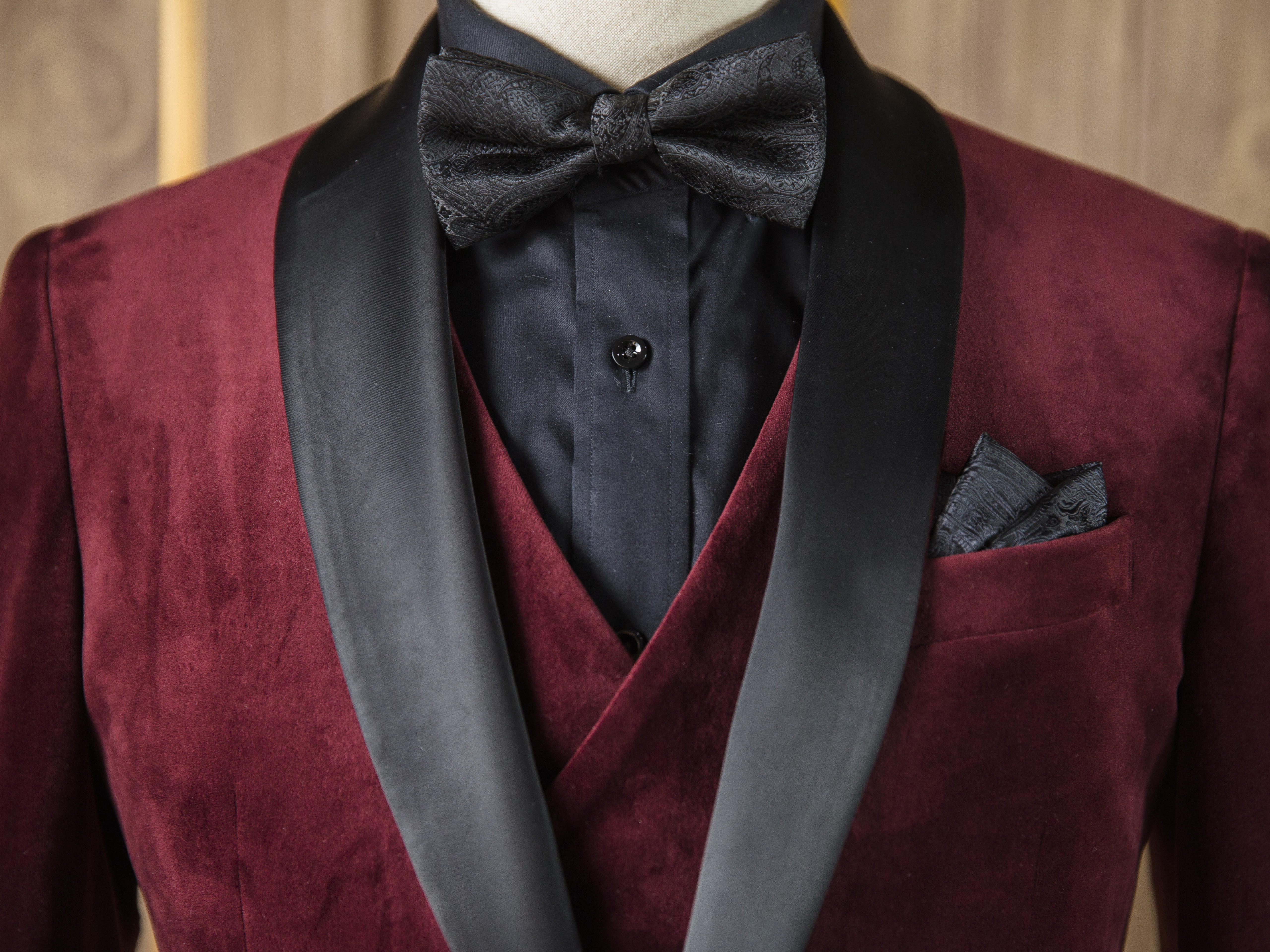 男士高级天鹅绒晚礼服八件套