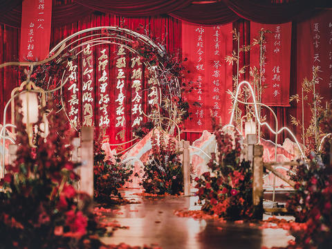 【赤·景】艾熙 新中式 故宫红婚礼 含灯光音响 