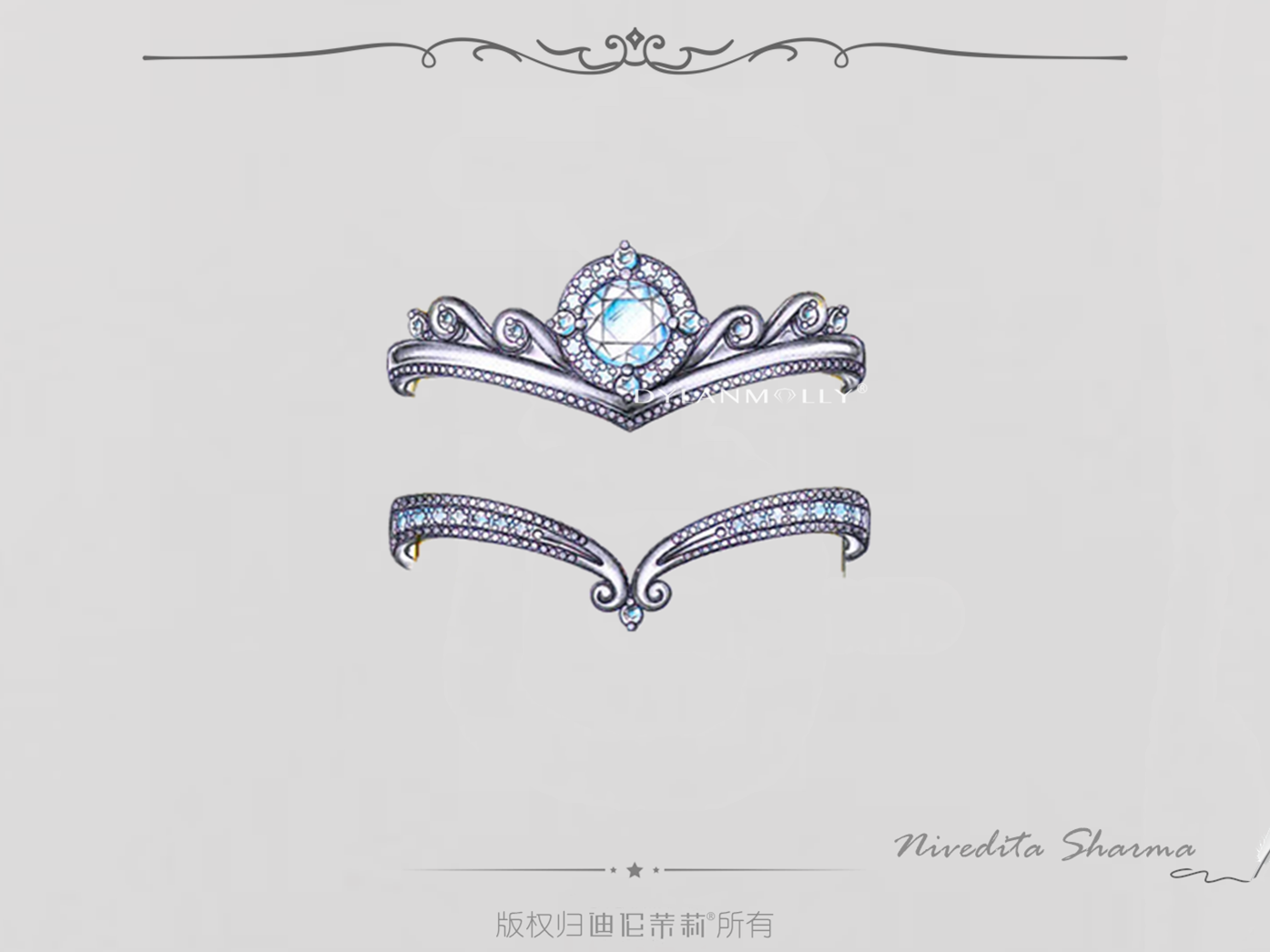 迪伦茉莉【洛可可】GIA婚戒设计定制