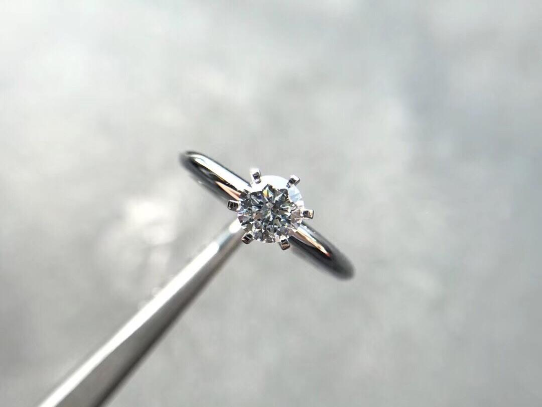 GIA 50分 简约经典六爪求婚订婚结婚钻戒