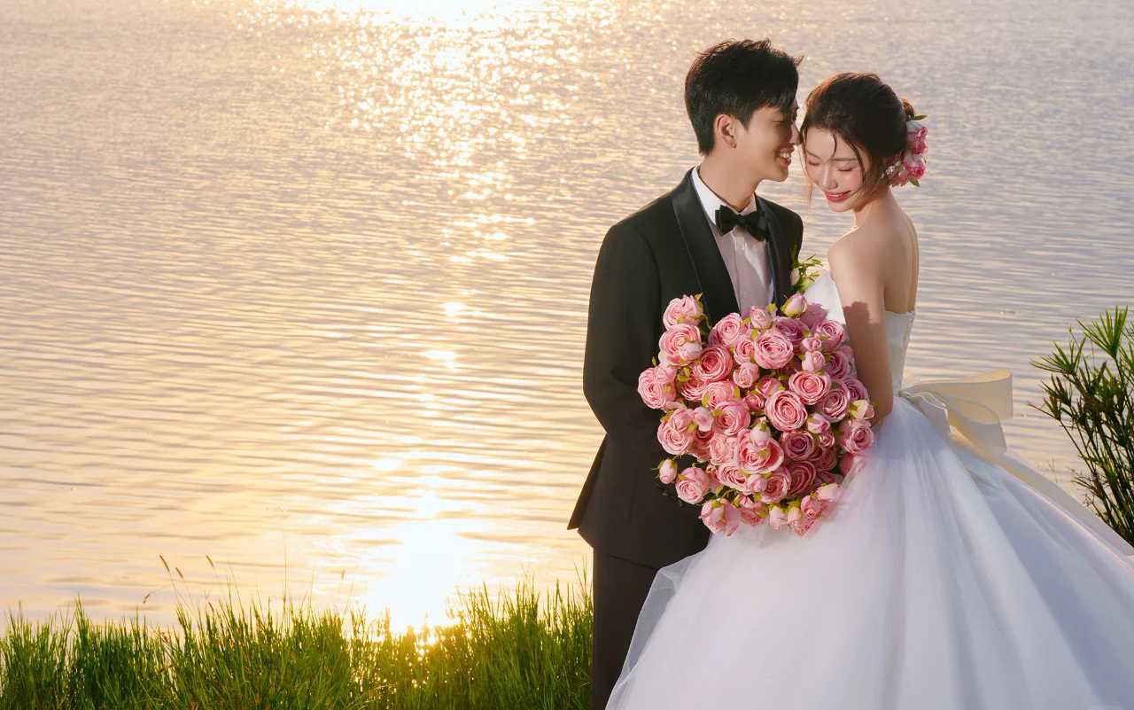 夕陽(yáng)婚紗照