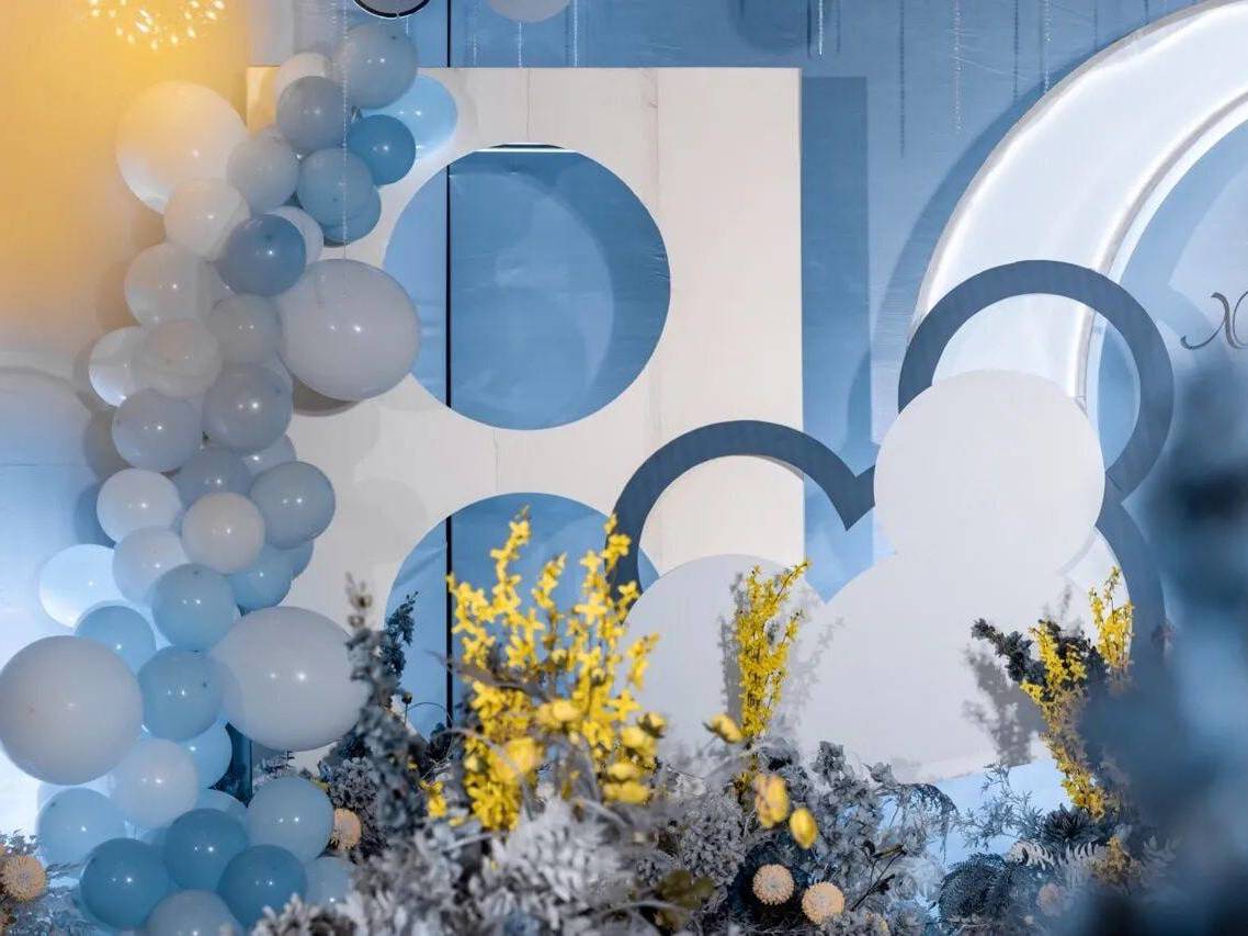 【如梦如幻】淡蓝色点缀黄色高级静谧婚礼