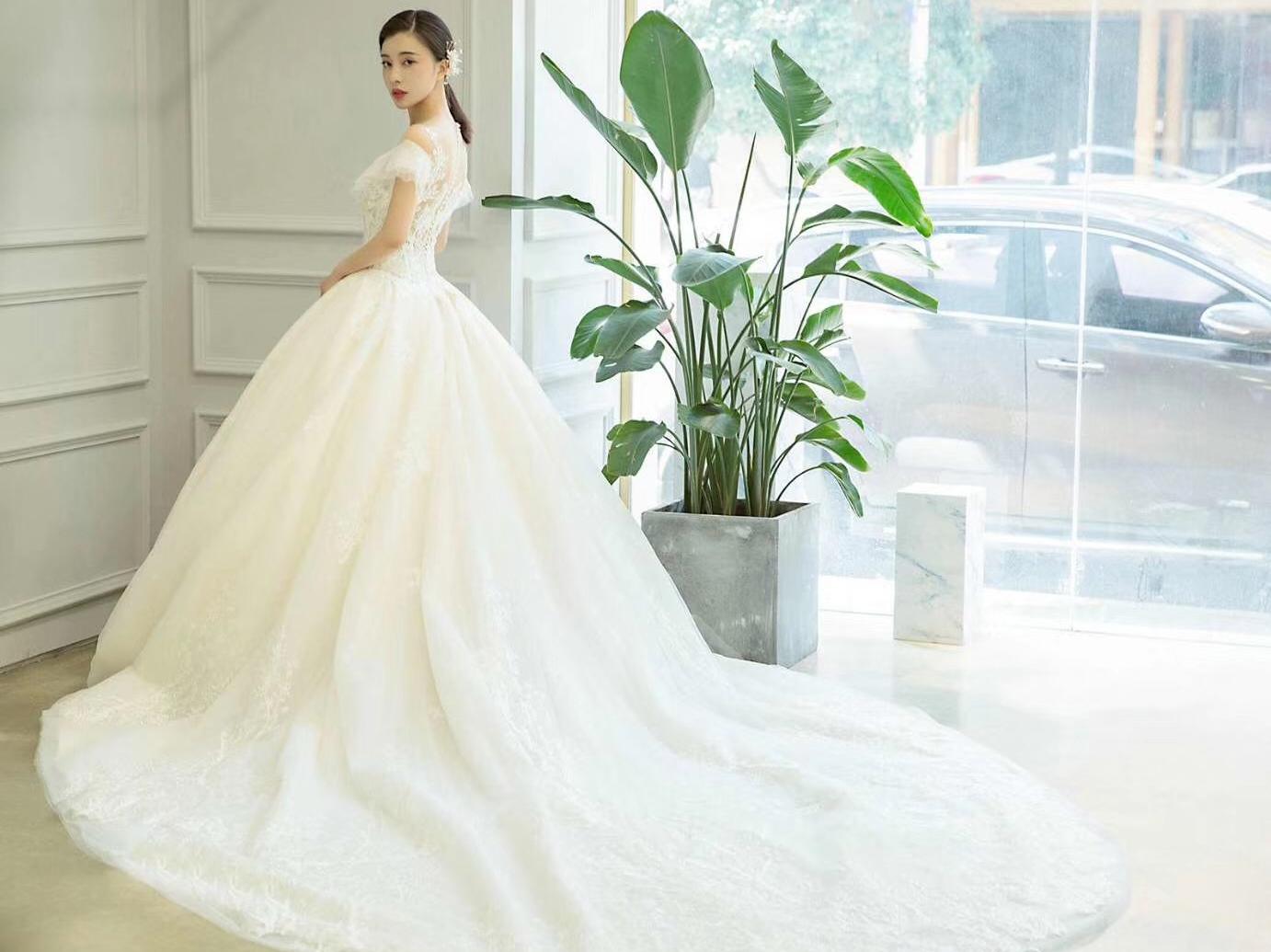 【KELLY特惠】轻奢拖尾3件套+不限量伴娘服