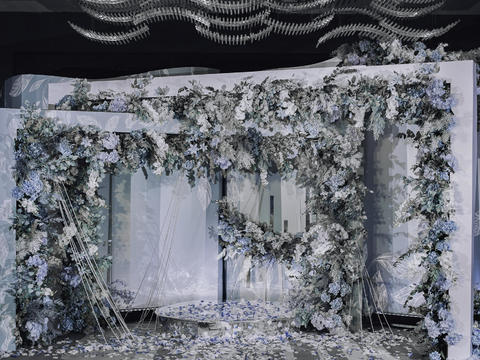 【Fantasia】气质白蓝主题室内婚礼/含人员