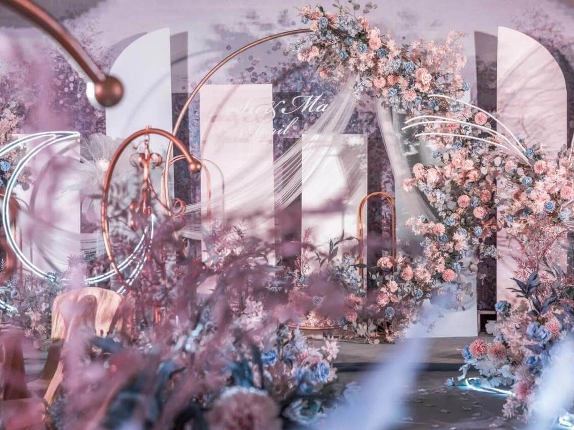 【莫奈花园】温柔浪漫粉紫色莫奈花园轻奢婚礼