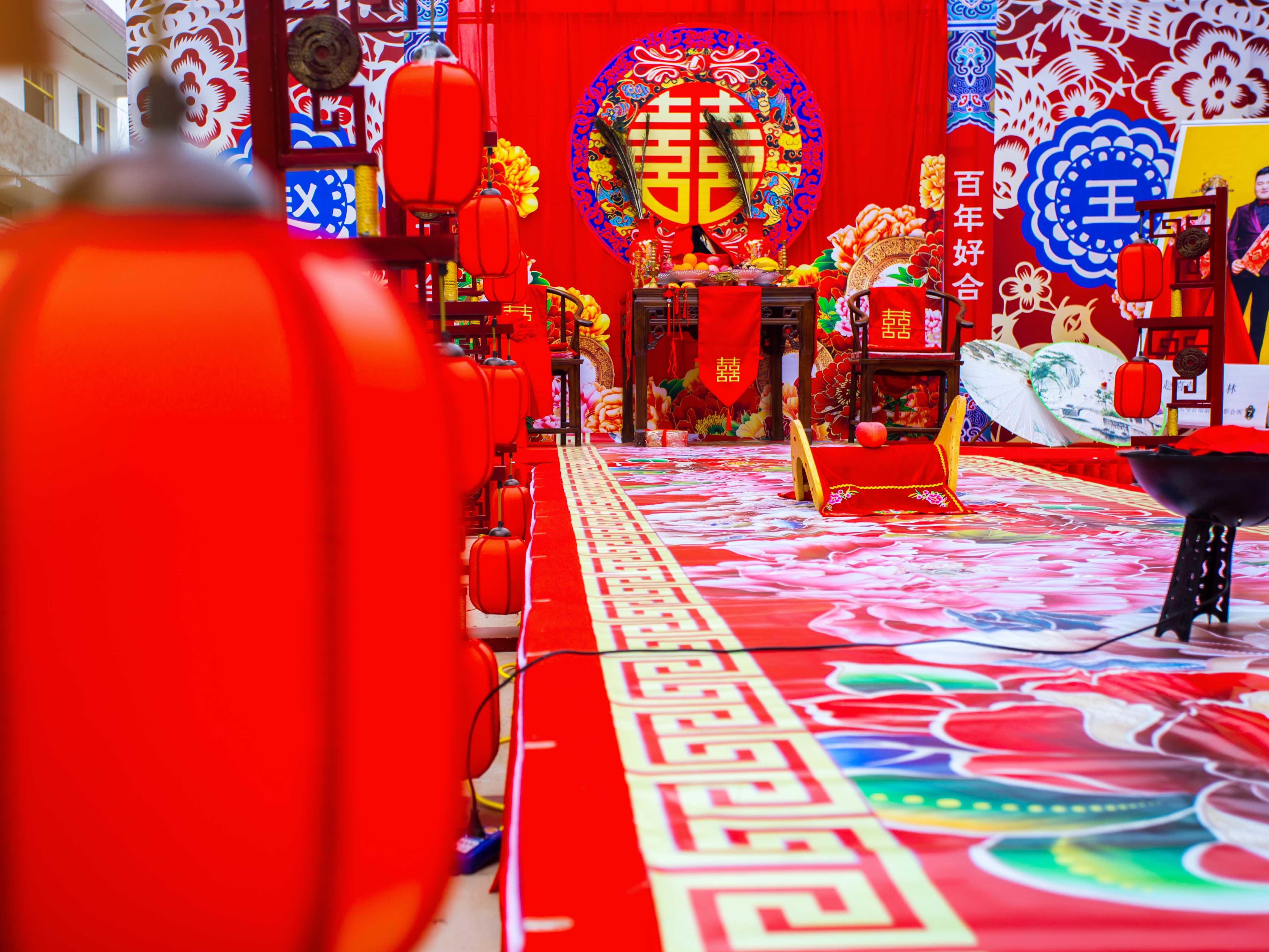 大红色中式婚礼.中式婚礼仪式感更强