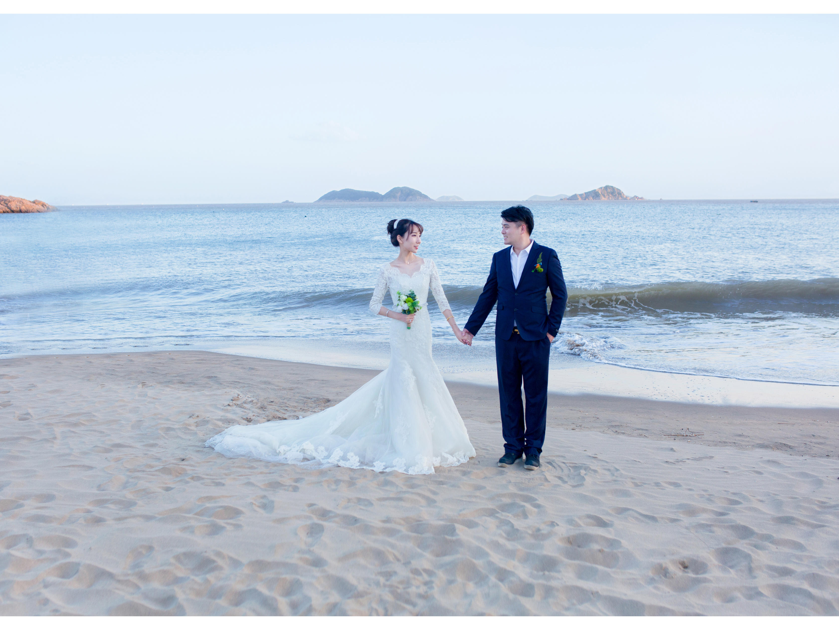 天津海边婚纱_天津海边