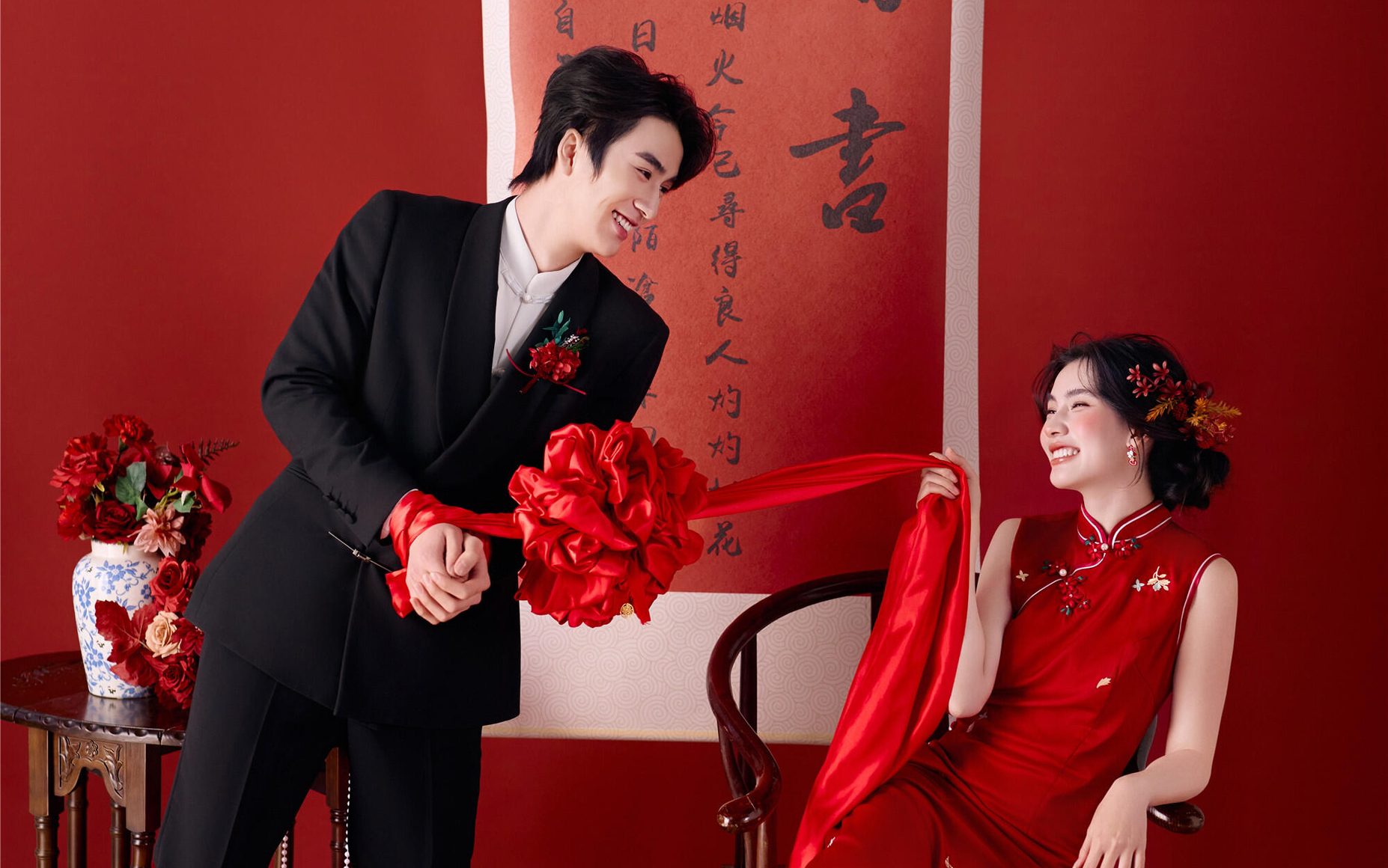 復古嫁婚紗照｜婚書氛圍感是贏麻了