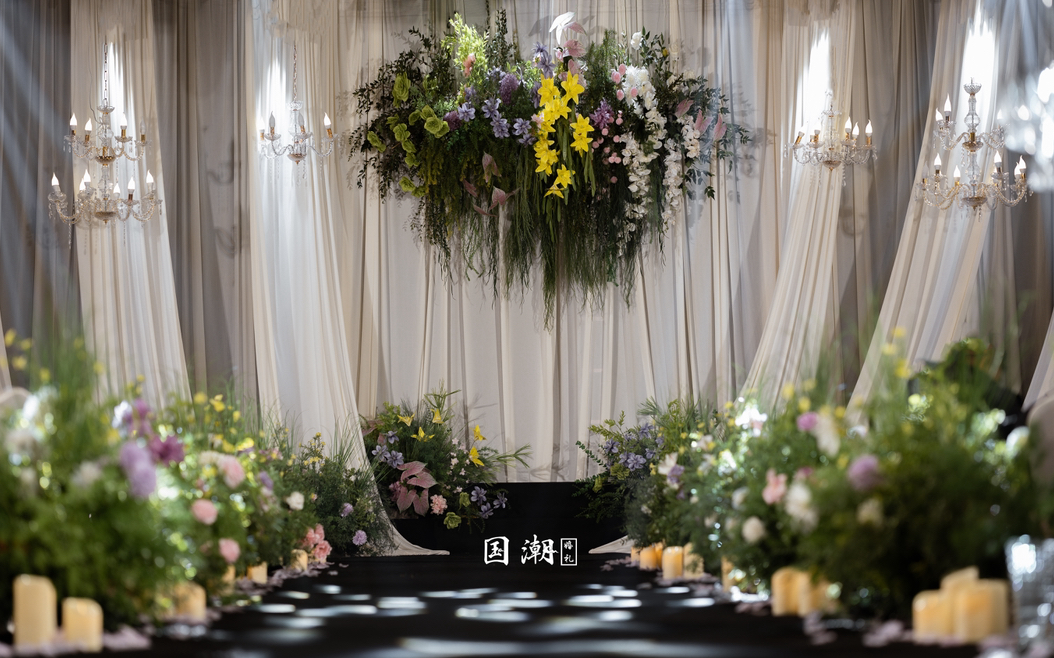 【国潮婚礼】韩式布幔装点，婚礼柔美呈现