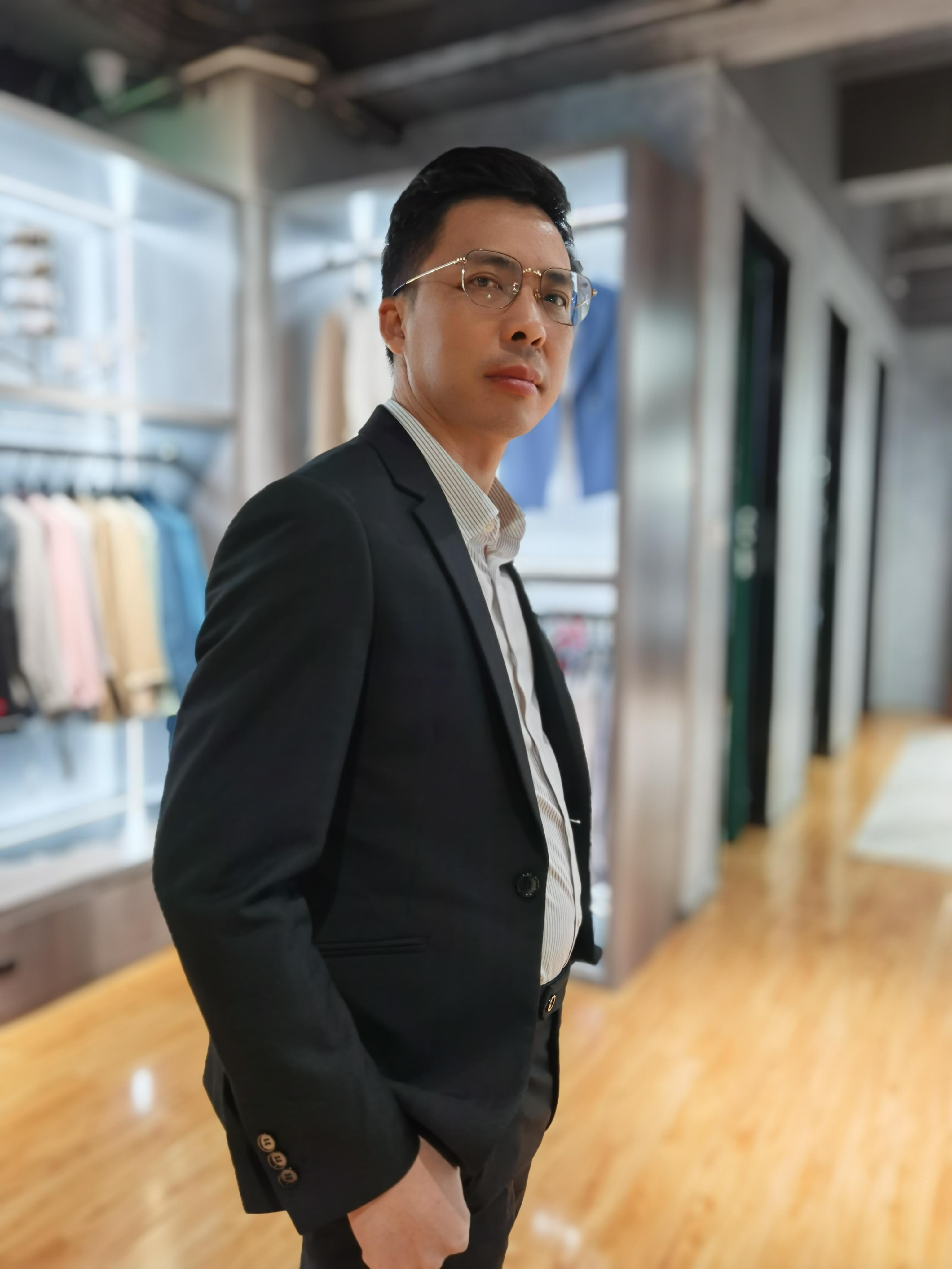 量E码数定制-黑色经典暗格套西