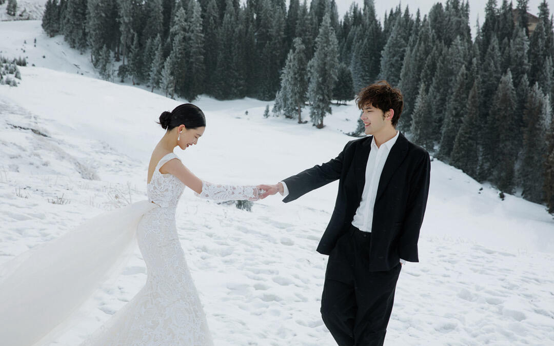 在雪景世界，做一場浪漫的夢雪落無聲，浪漫無邊