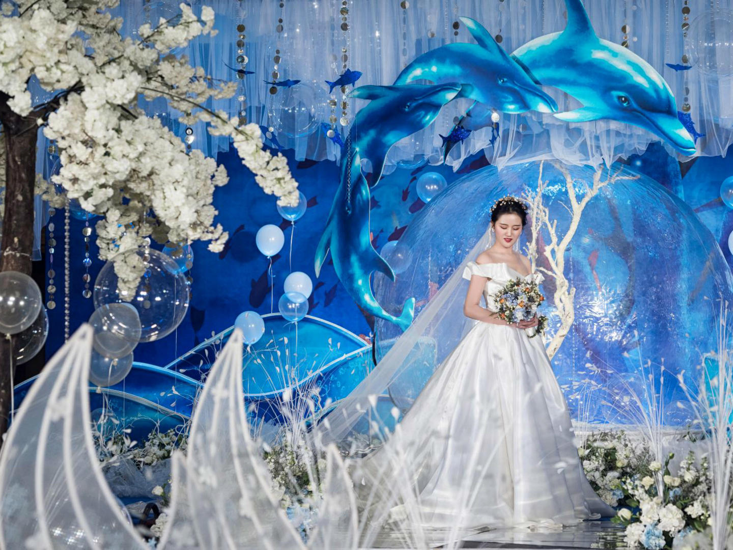 【365婚礼定制】蓝色系海洋婚礼/含四大人员