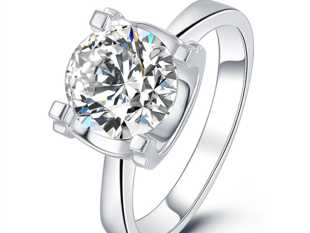 「DANIAO」戒托－18K镜像炫钻女戒F5款式