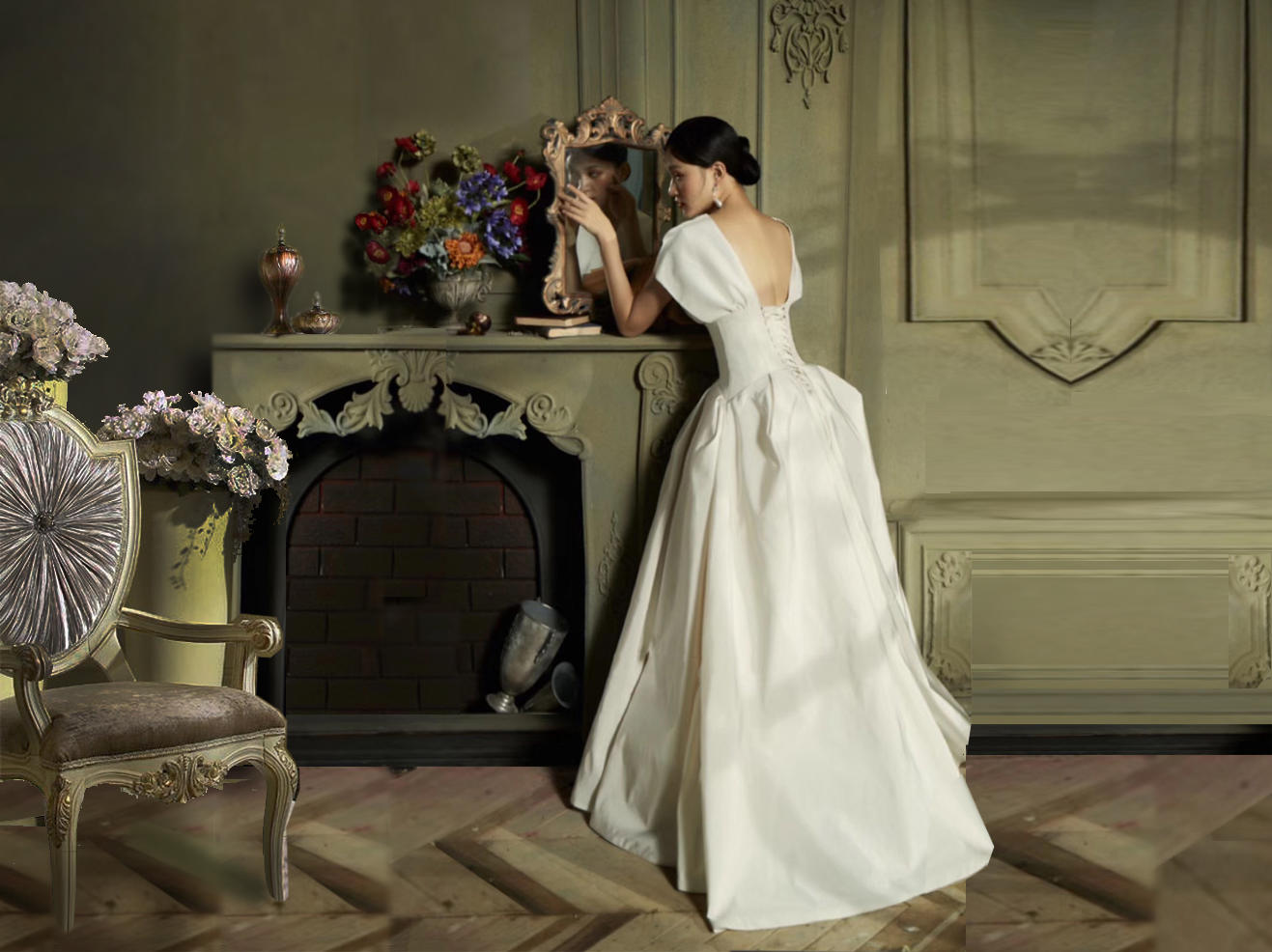 【店长推荐】高级缎面婚纱