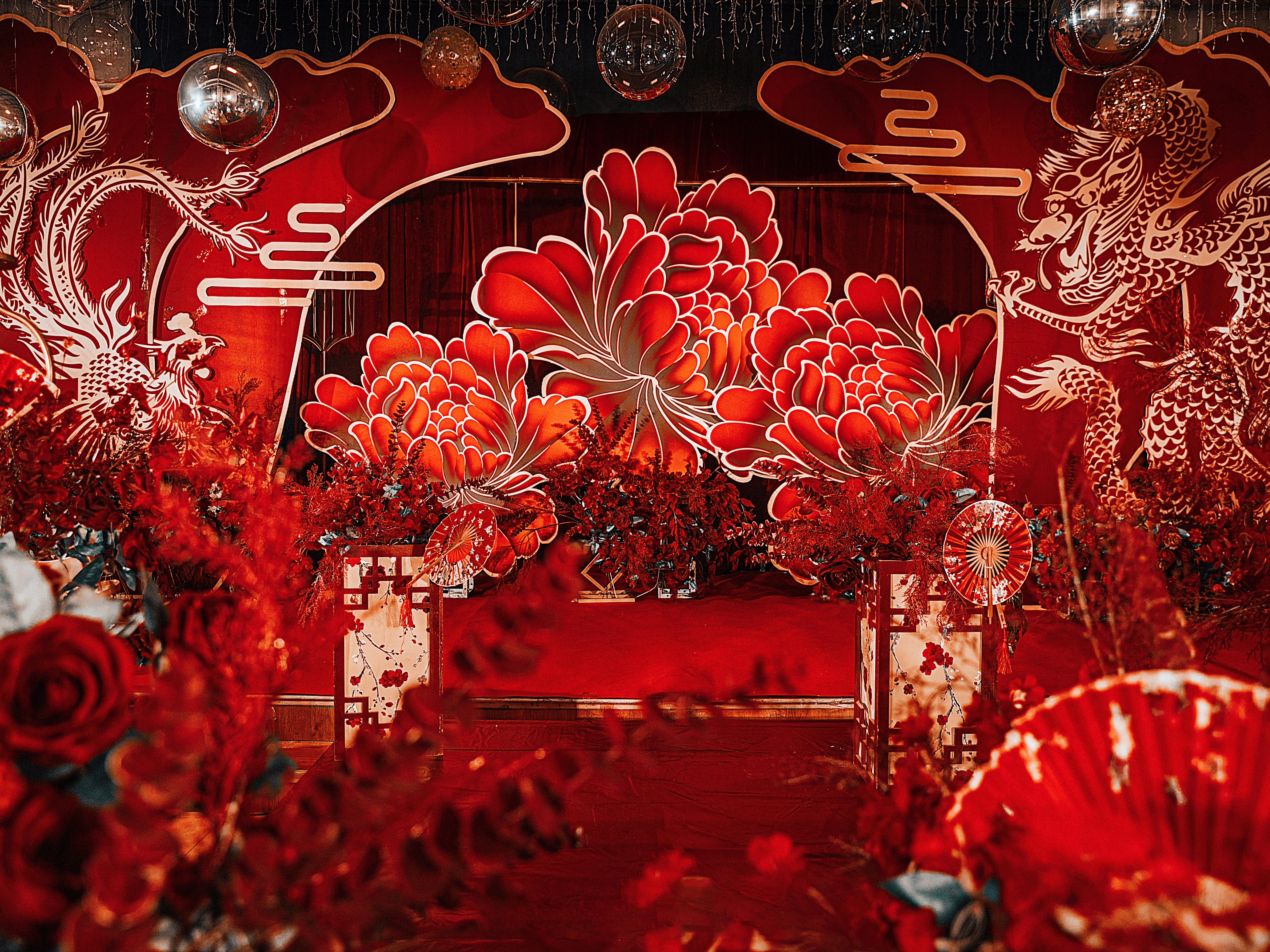 【花慕汐婚礼】红金中国风婚礼 含资深四大