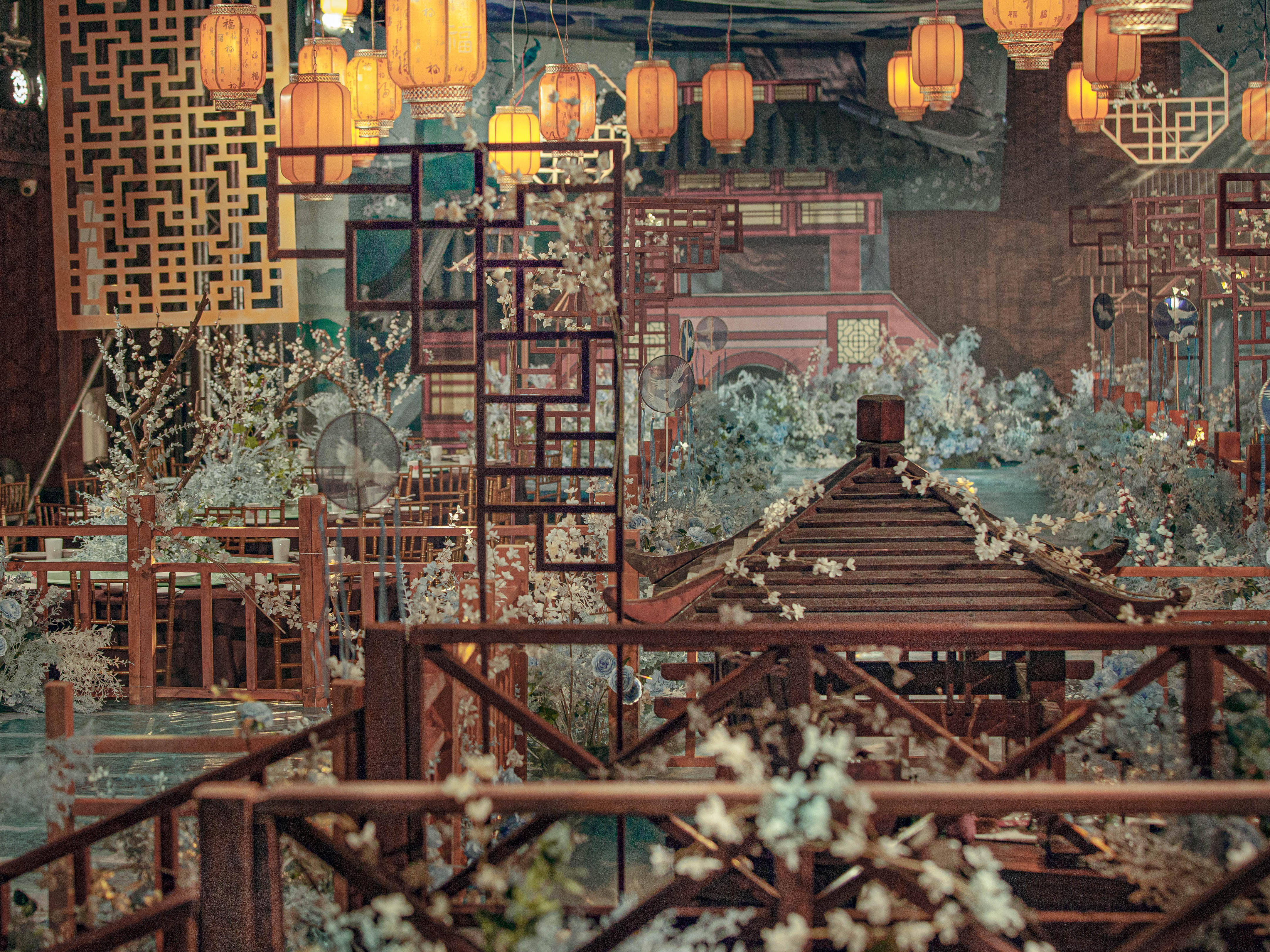 嘉悦宴会设计｜室内沉浸式中式婚礼 长安盛世繁华梦