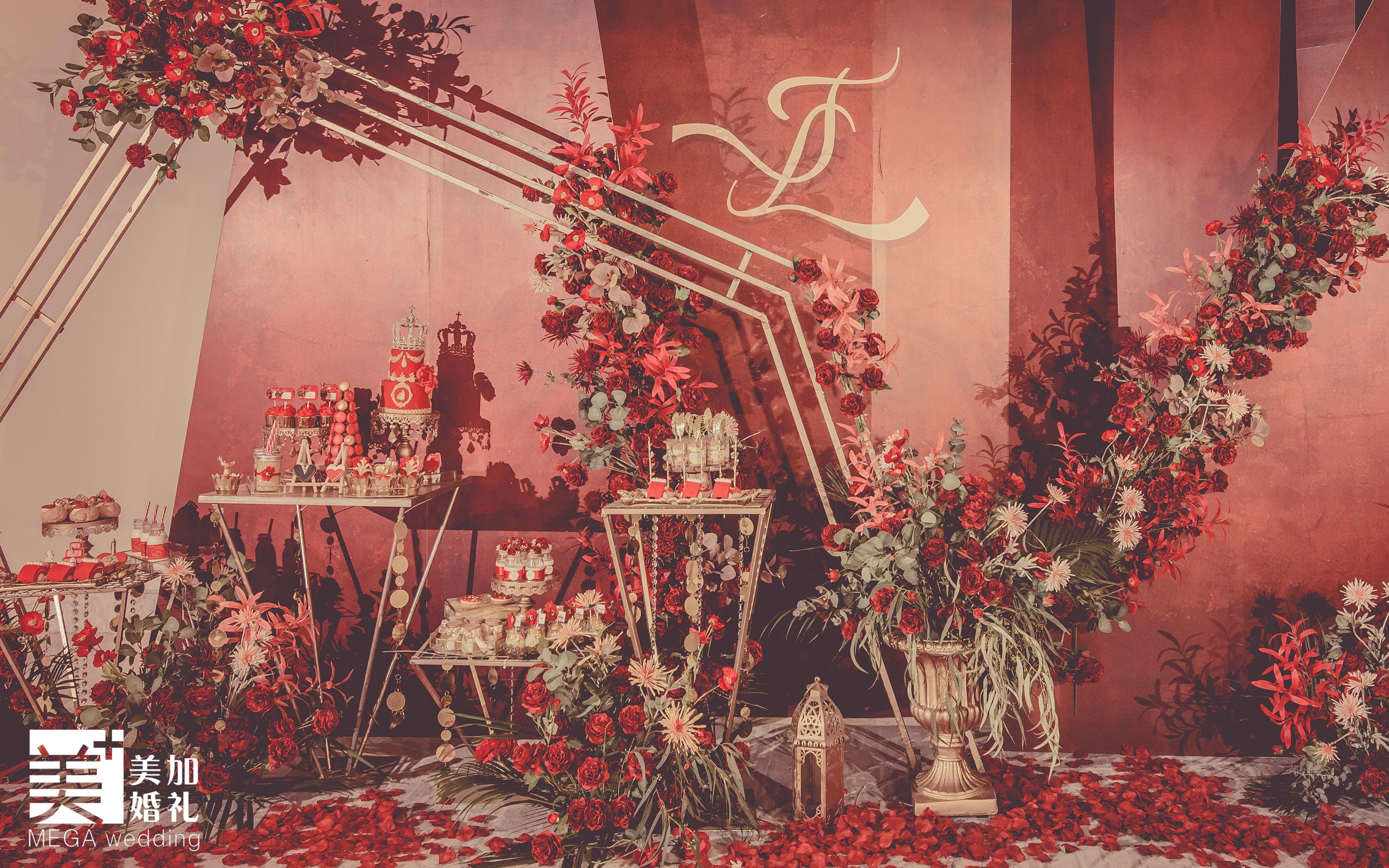 红金几何婚礼-【美加婚礼】-红色绚烂-宜兴开元