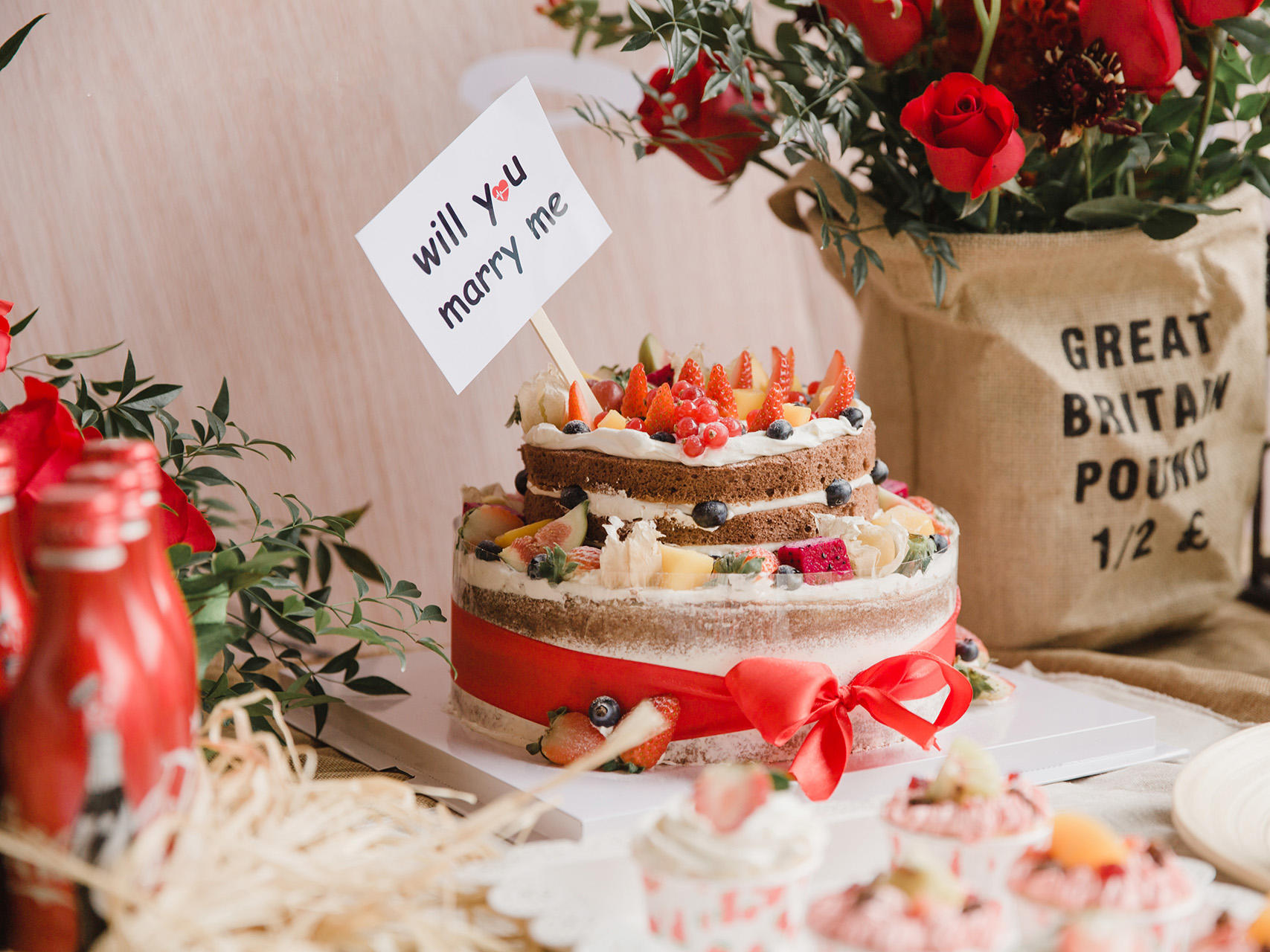 【暖春特惠送督导】橙绿色户外婚礼/全场鲜花/