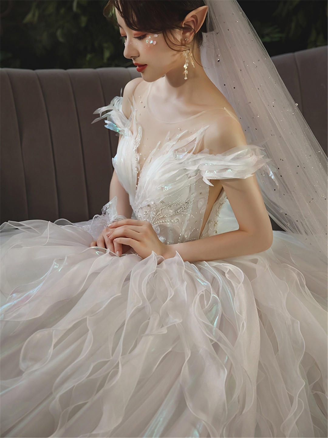 【原创设计】奢华重工主纱+秀禾+高定礼服+跟妆