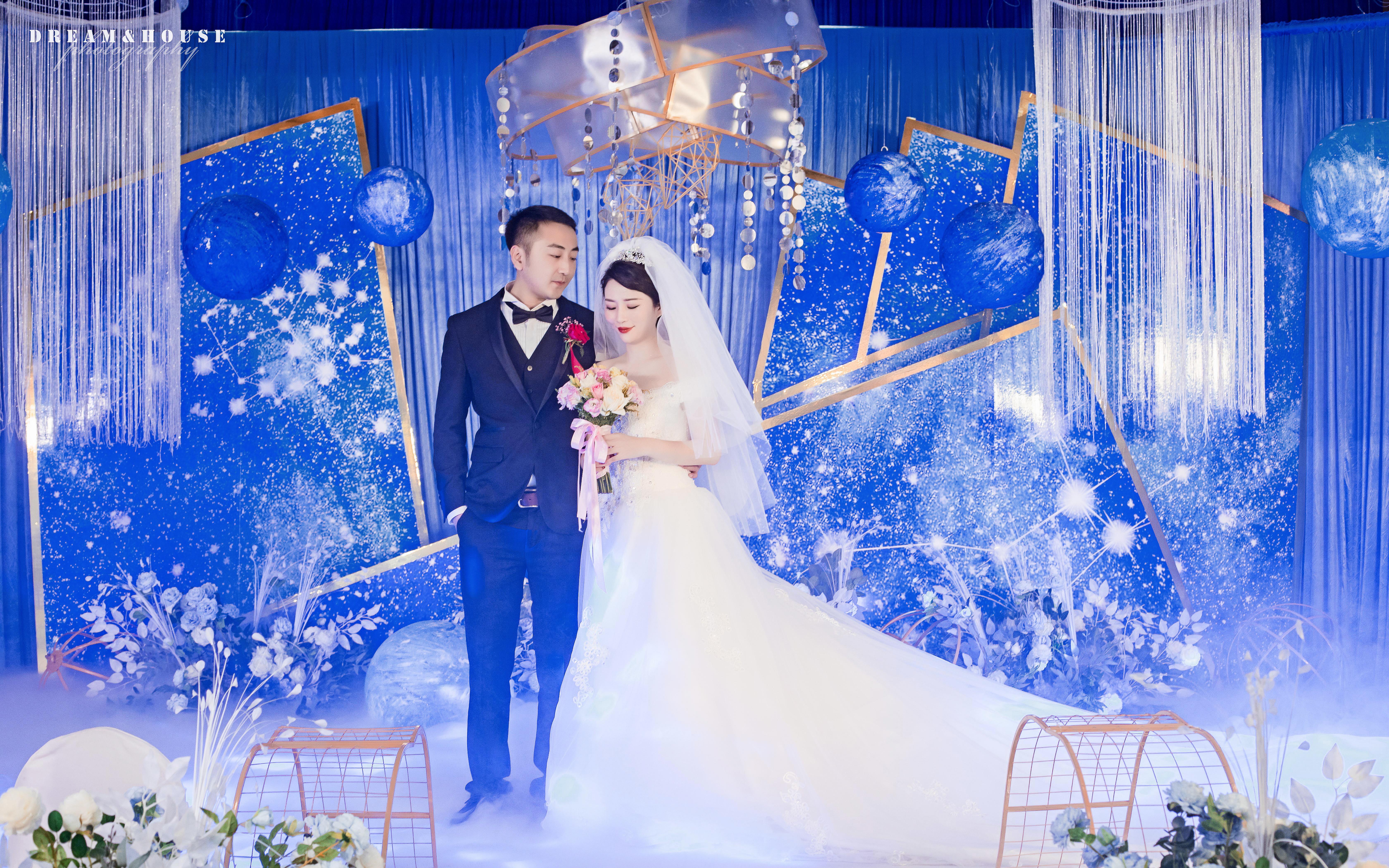 蓝色奢华--星空婚礼主题