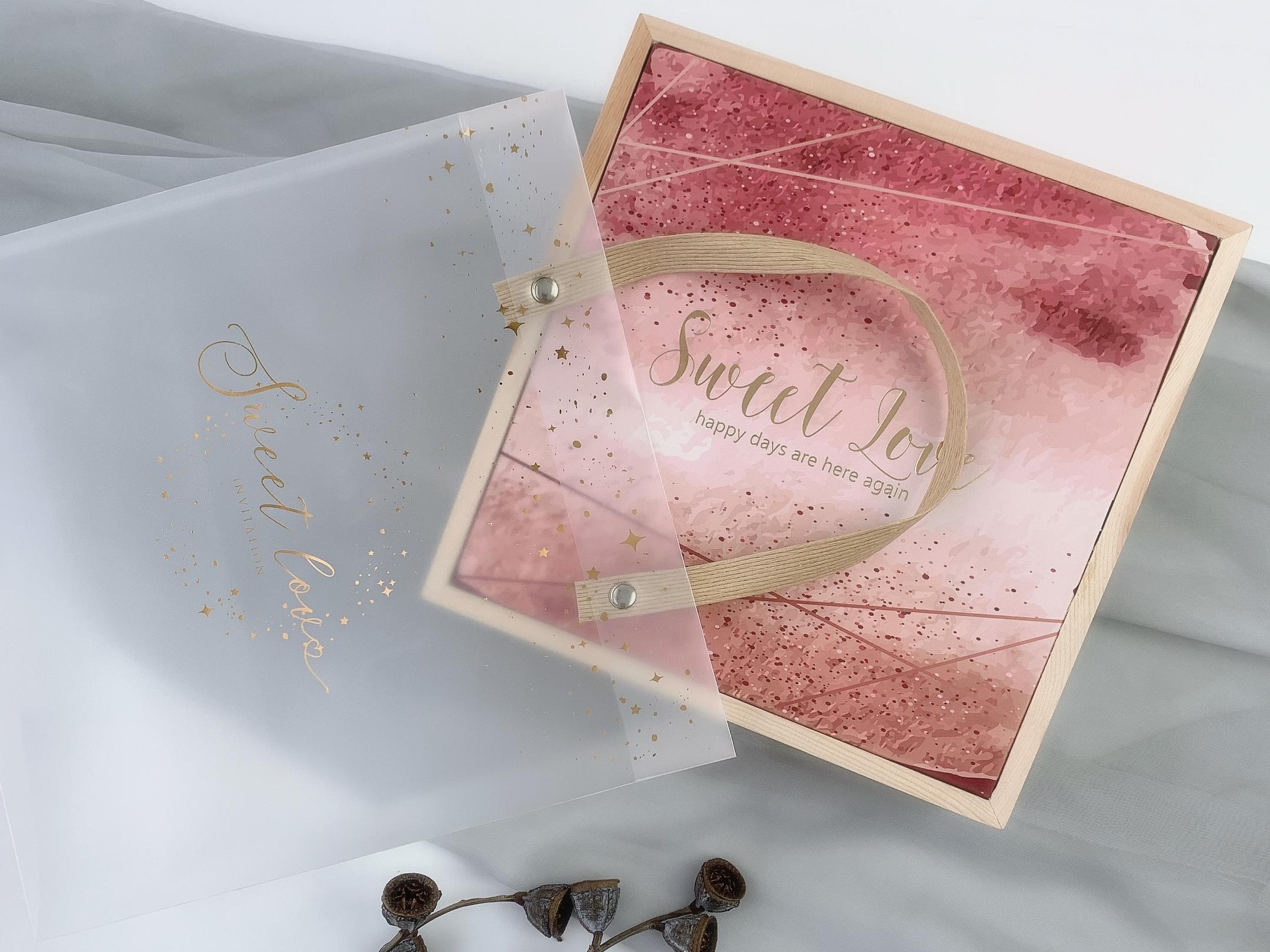 精致木盒长沙回礼伴手礼喜糖喜饼喜茶