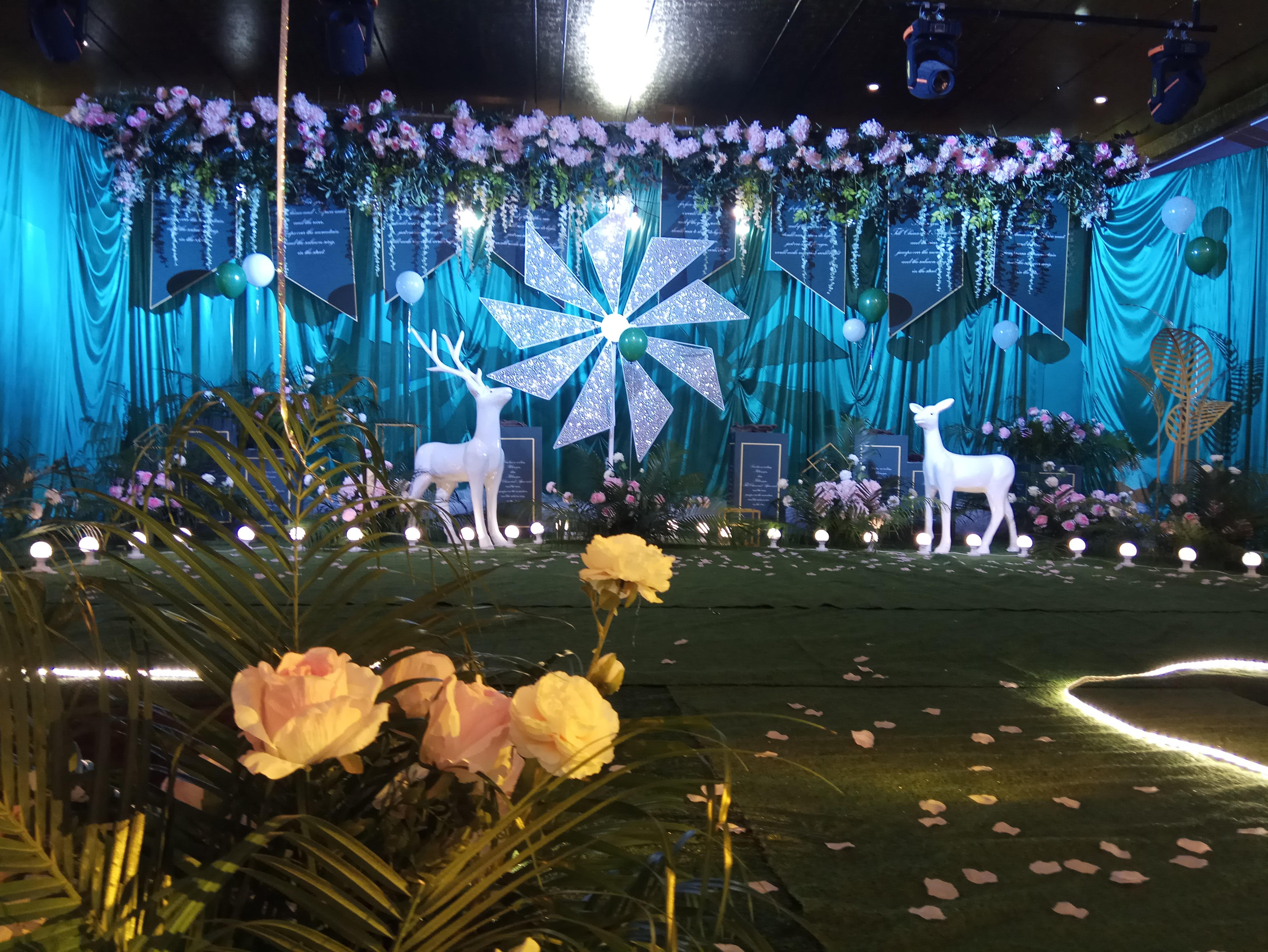 店森系现场  红泉大酒店婚礼布场