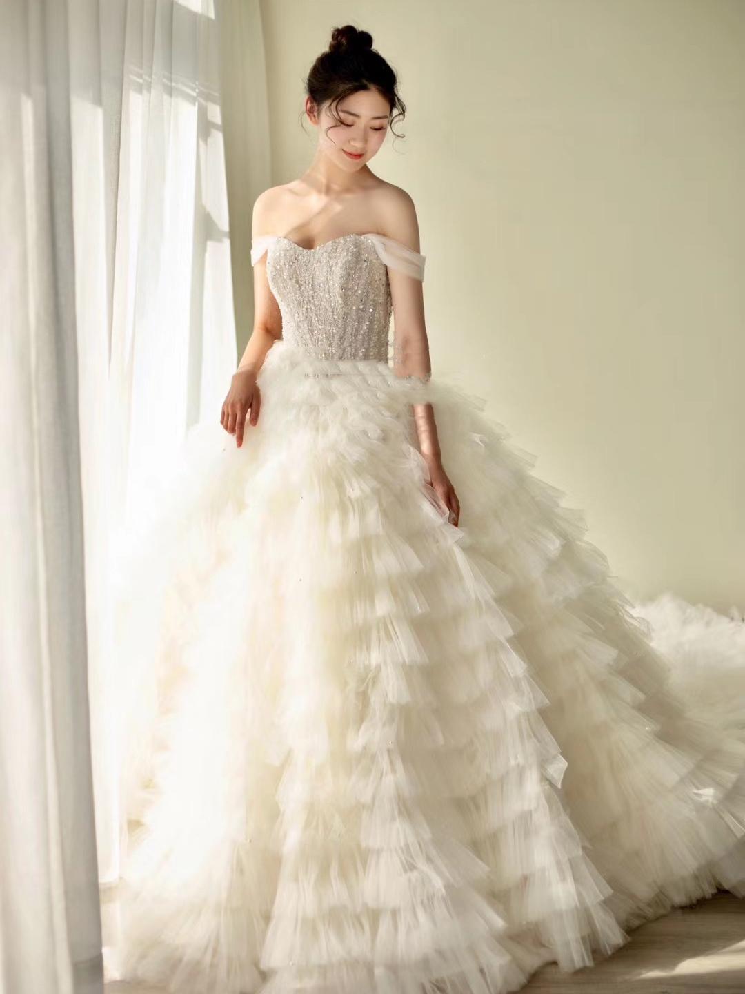 【25新款奢华拖尾】秀禾，敬酒服，西服