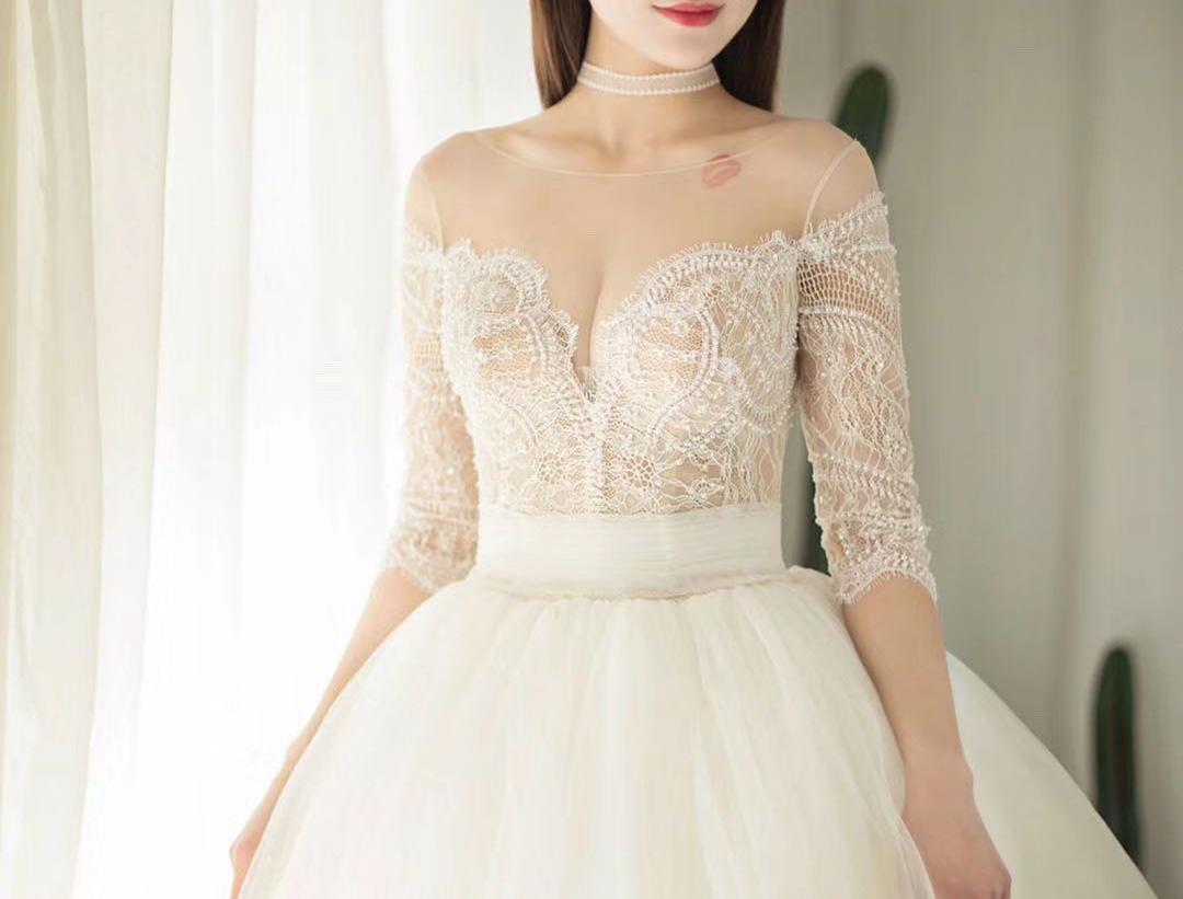 【爱结婚纱来图定制】设计定制性价比高的公主款婚纱