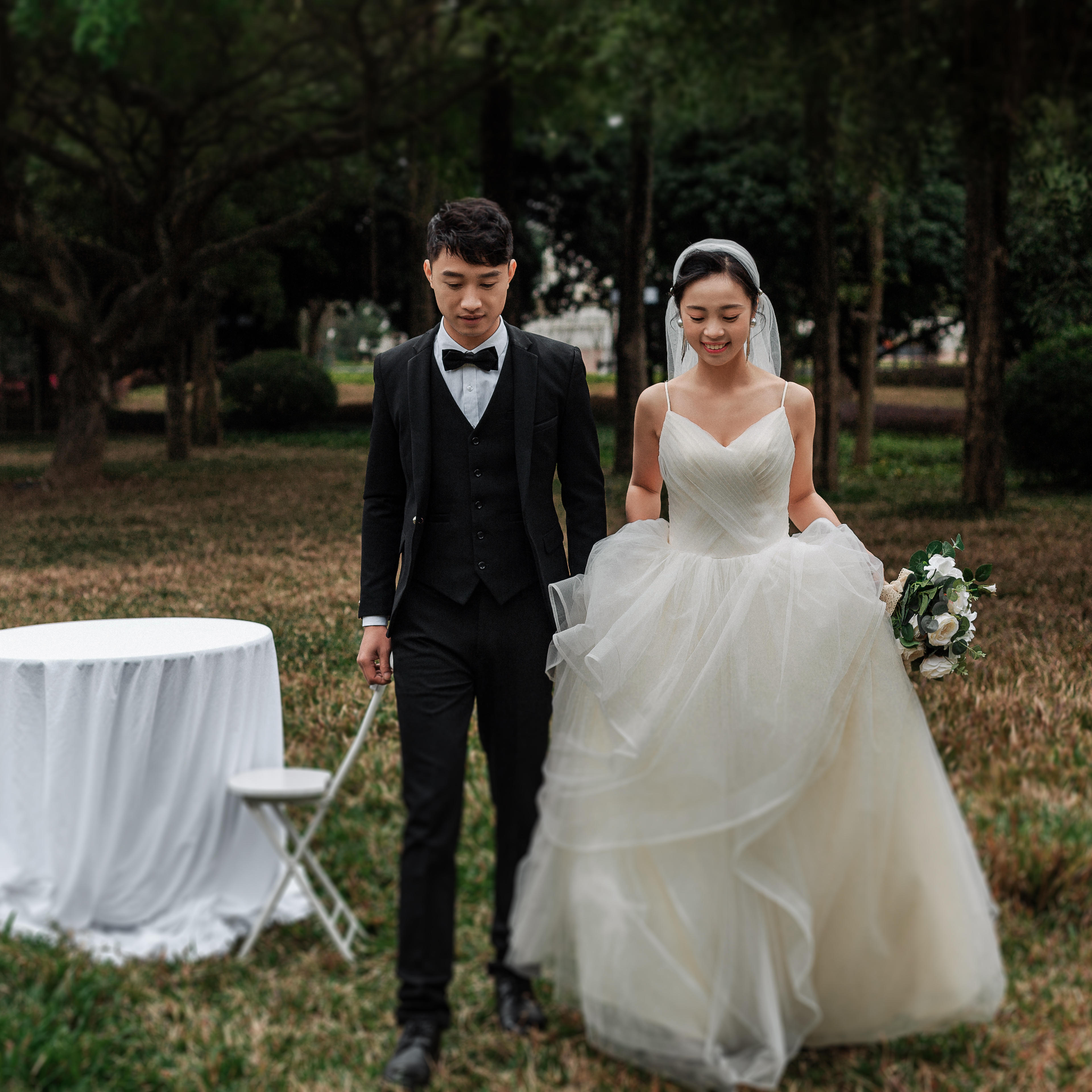 【米菠萝旅拍】北海婚纱照旅拍森林婚礼客照