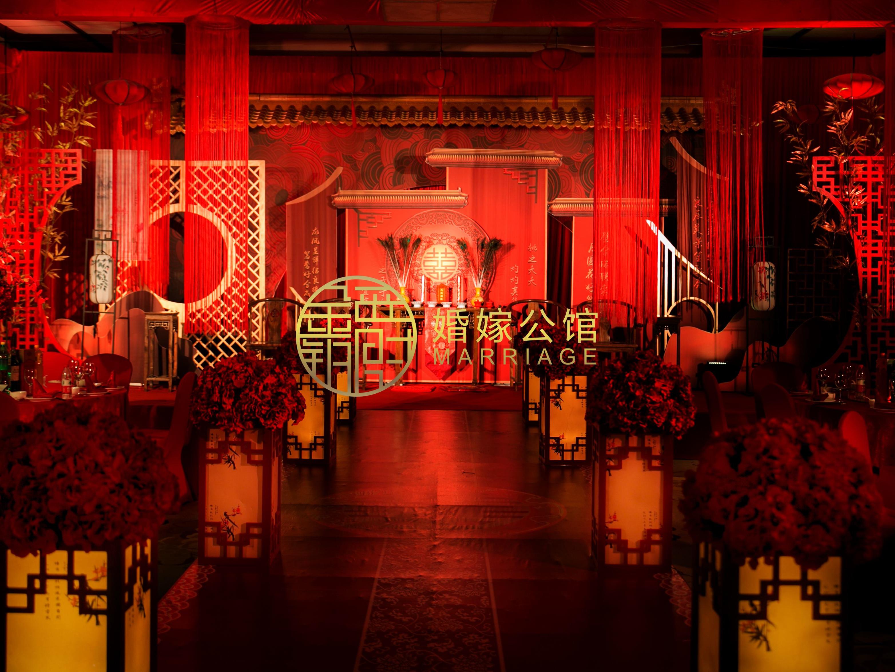 庆阳金铂爵室内明清中式婚礼无调色无P图包四大金刚