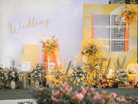 户外系|含金刚黄色活泼小清新韩式婚礼·千寻纪婚礼